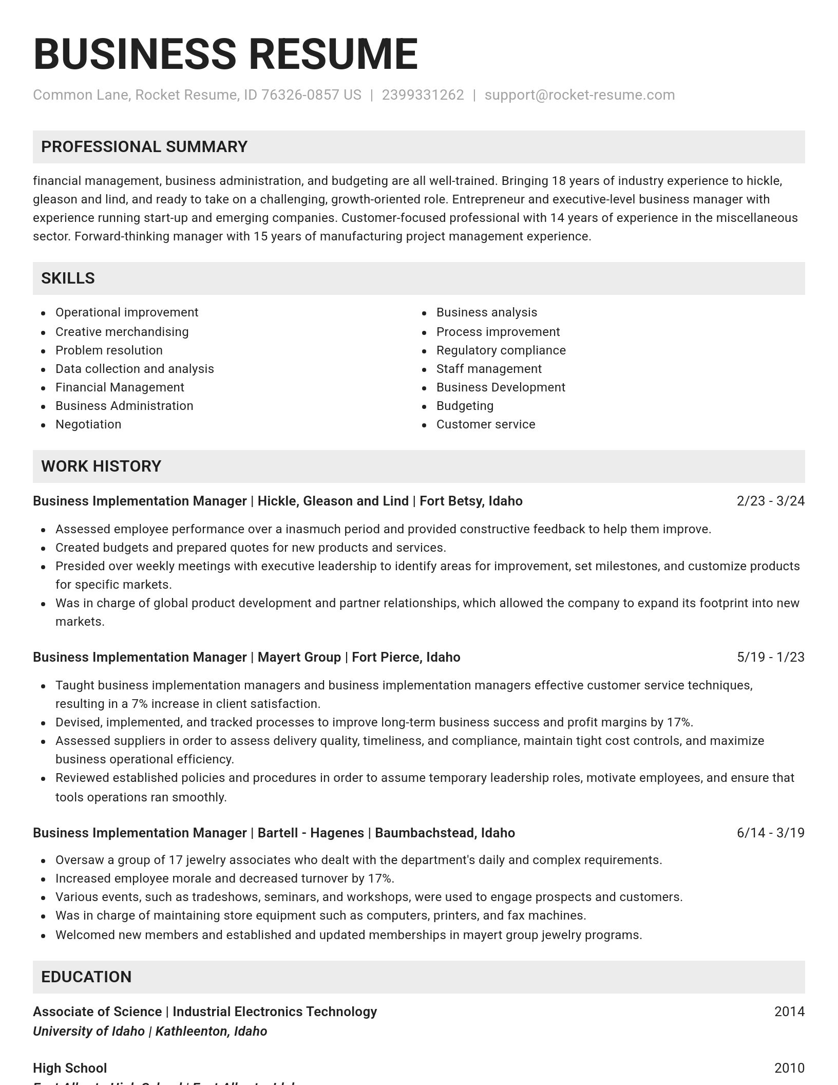 Genius resume template