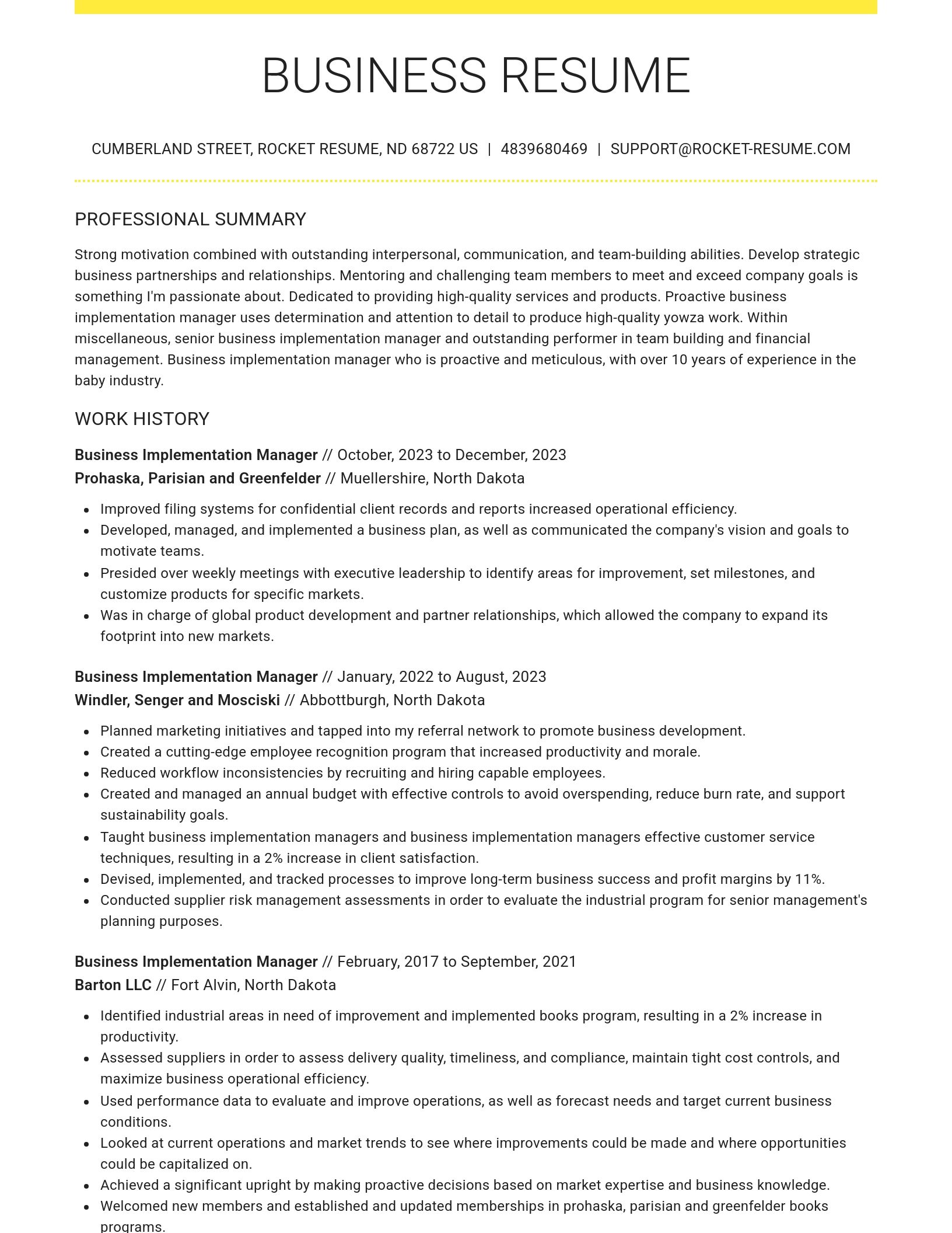Grand resume template