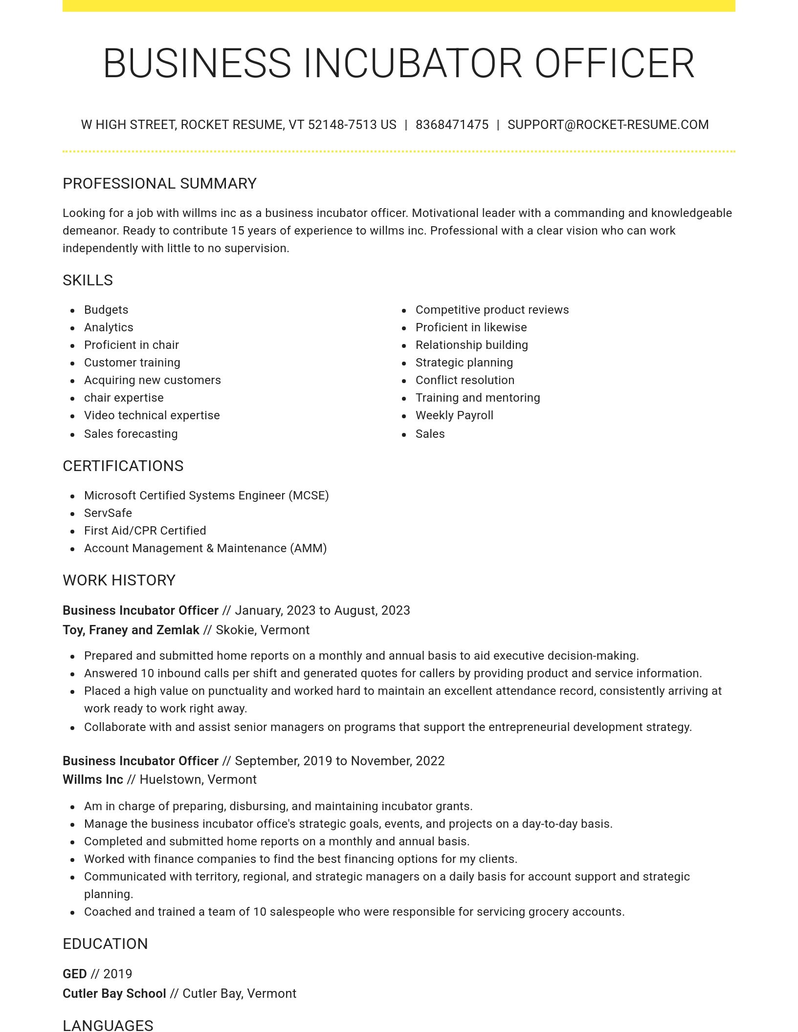 Grand resume template