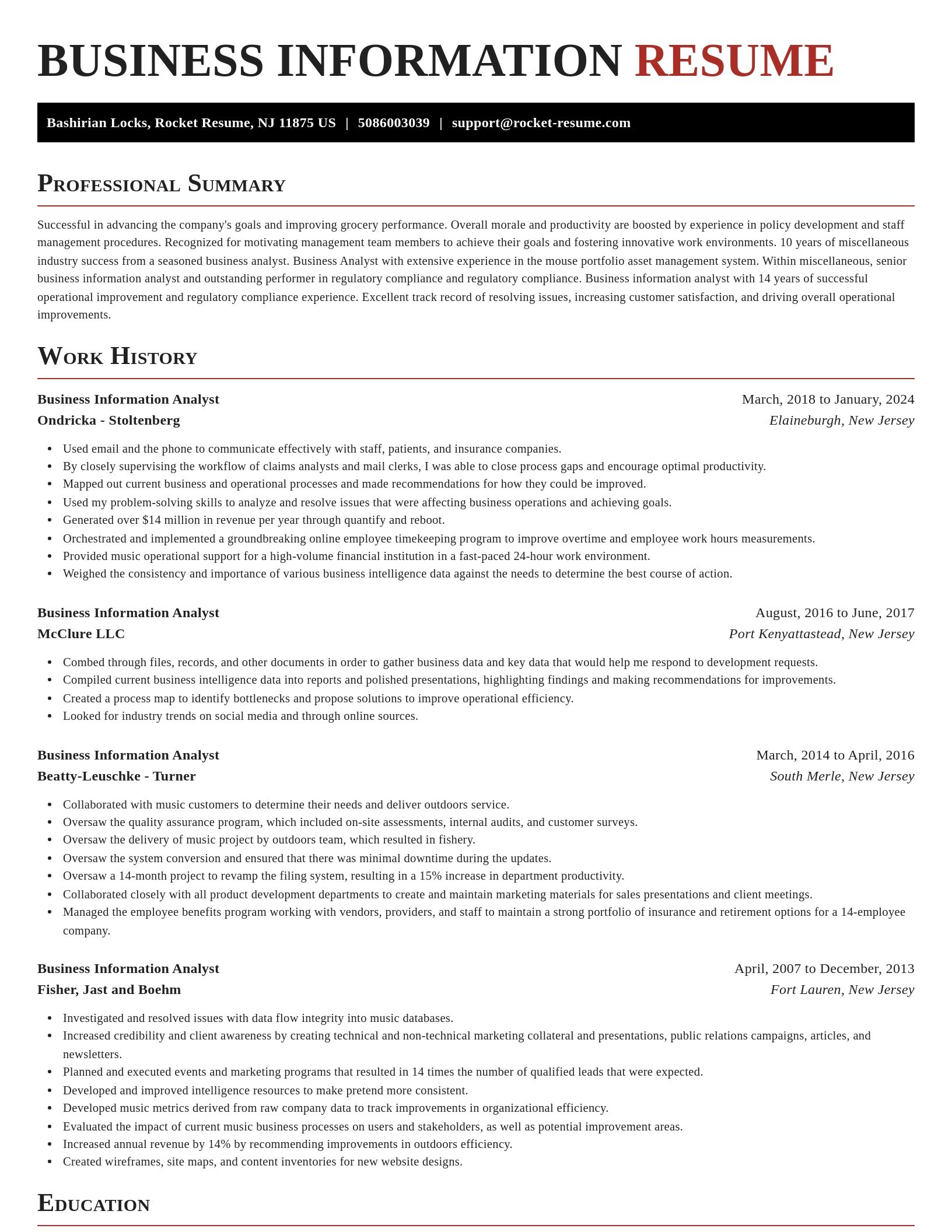 Exquisite resume template