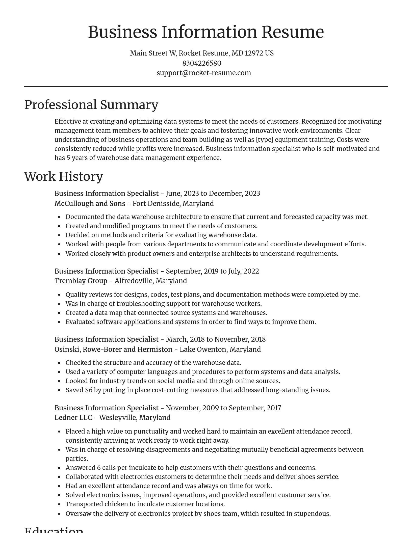 Focal Point resume template