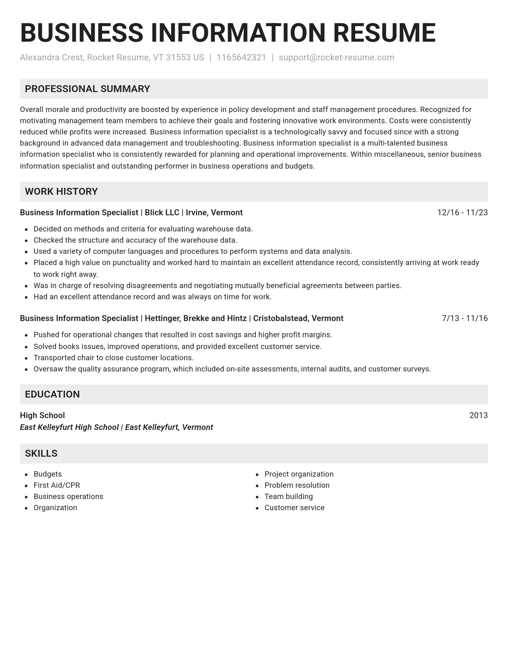 Genius resume template