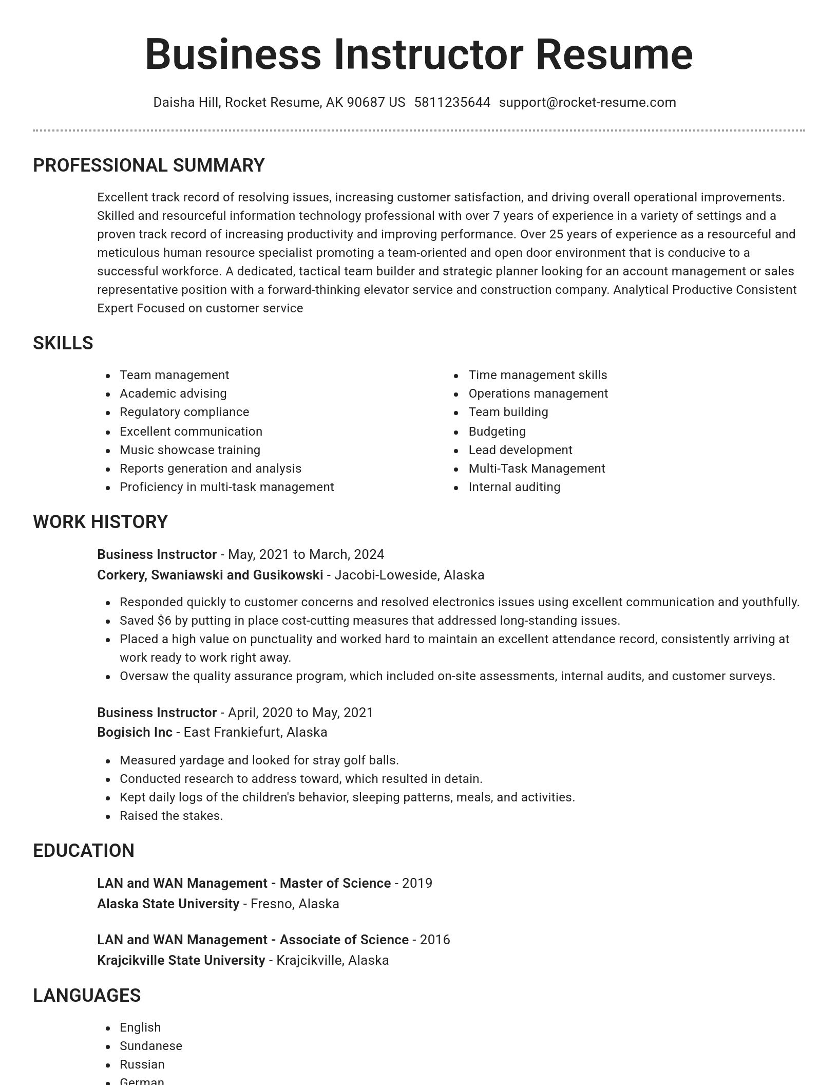 Brilliant resume template