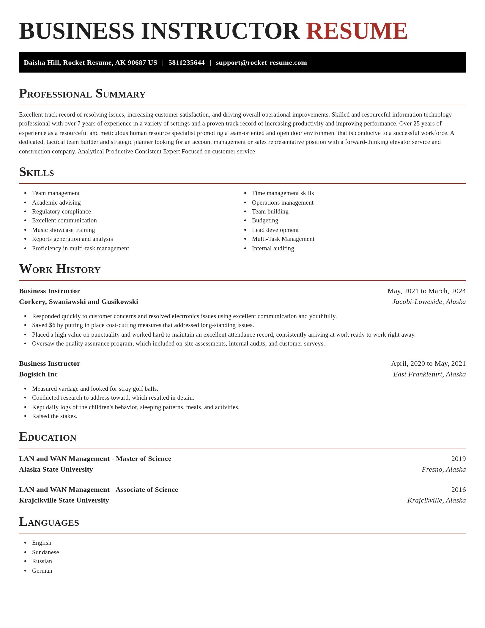 Exquisite resume template