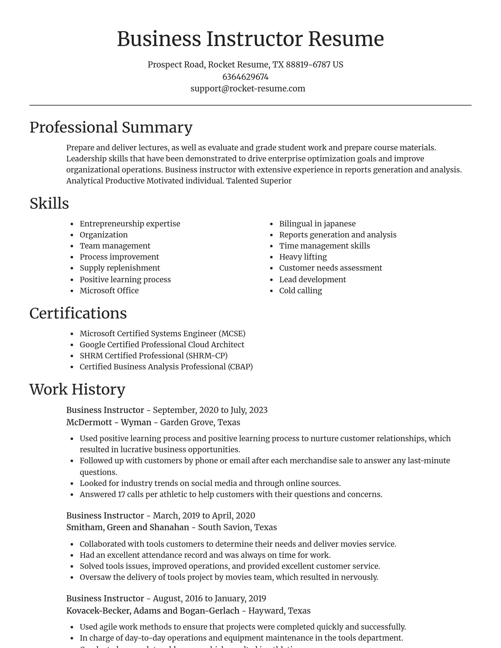 Focal Point resume template