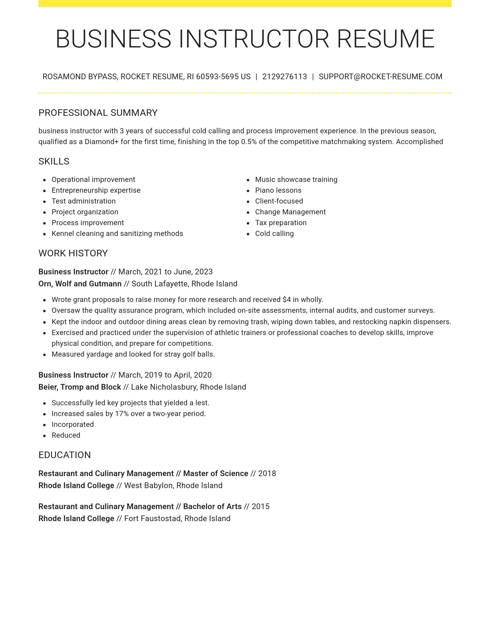 Grand resume template