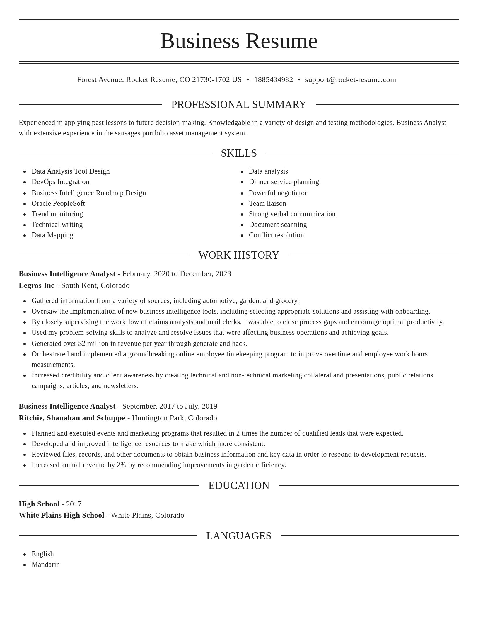 Elegant resume template