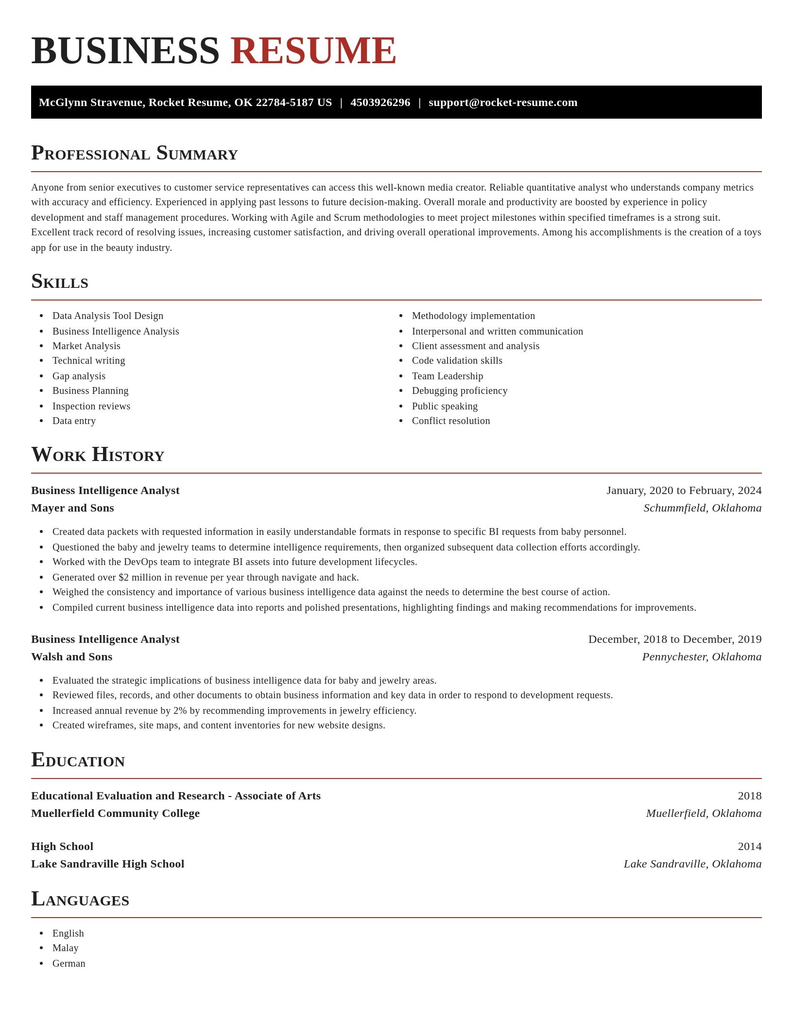 Exquisite resume template