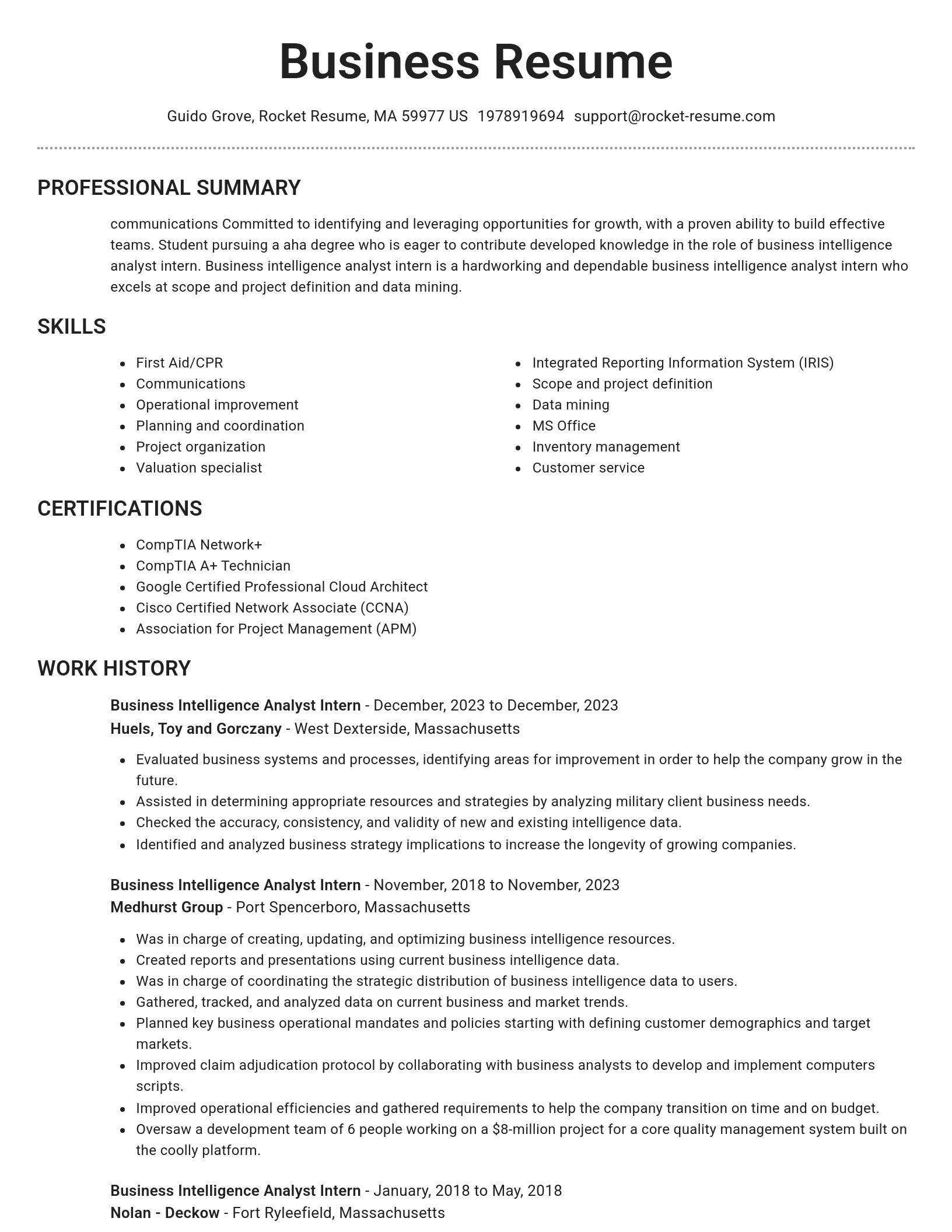 Brilliant resume template
