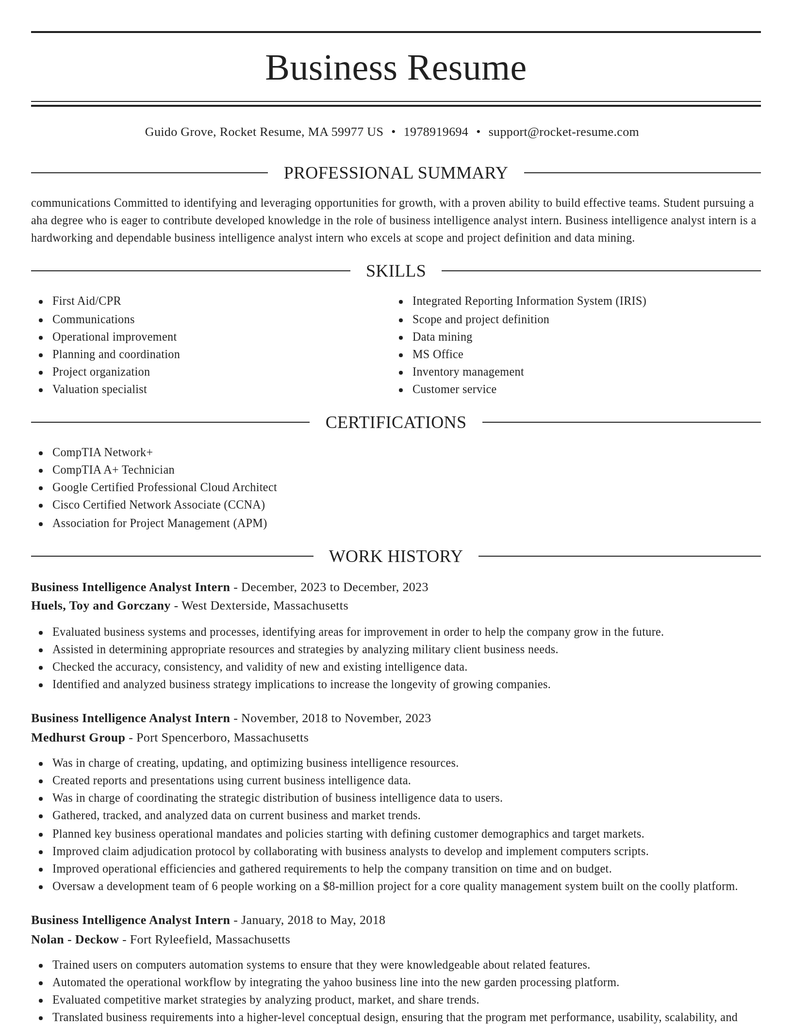 Elegant resume template
