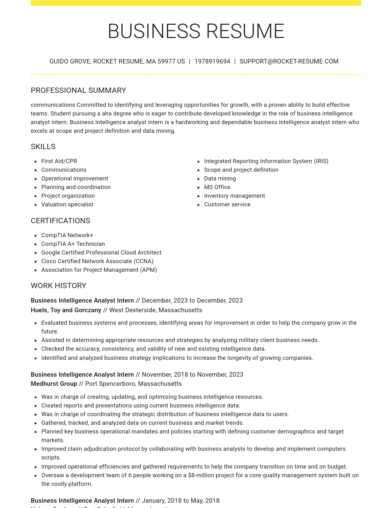 Grand resume template