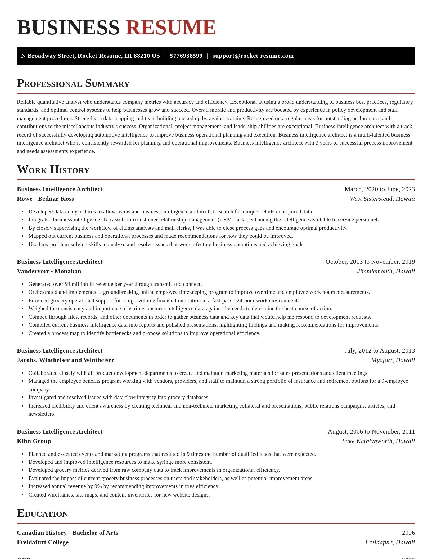 Exquisite resume template
