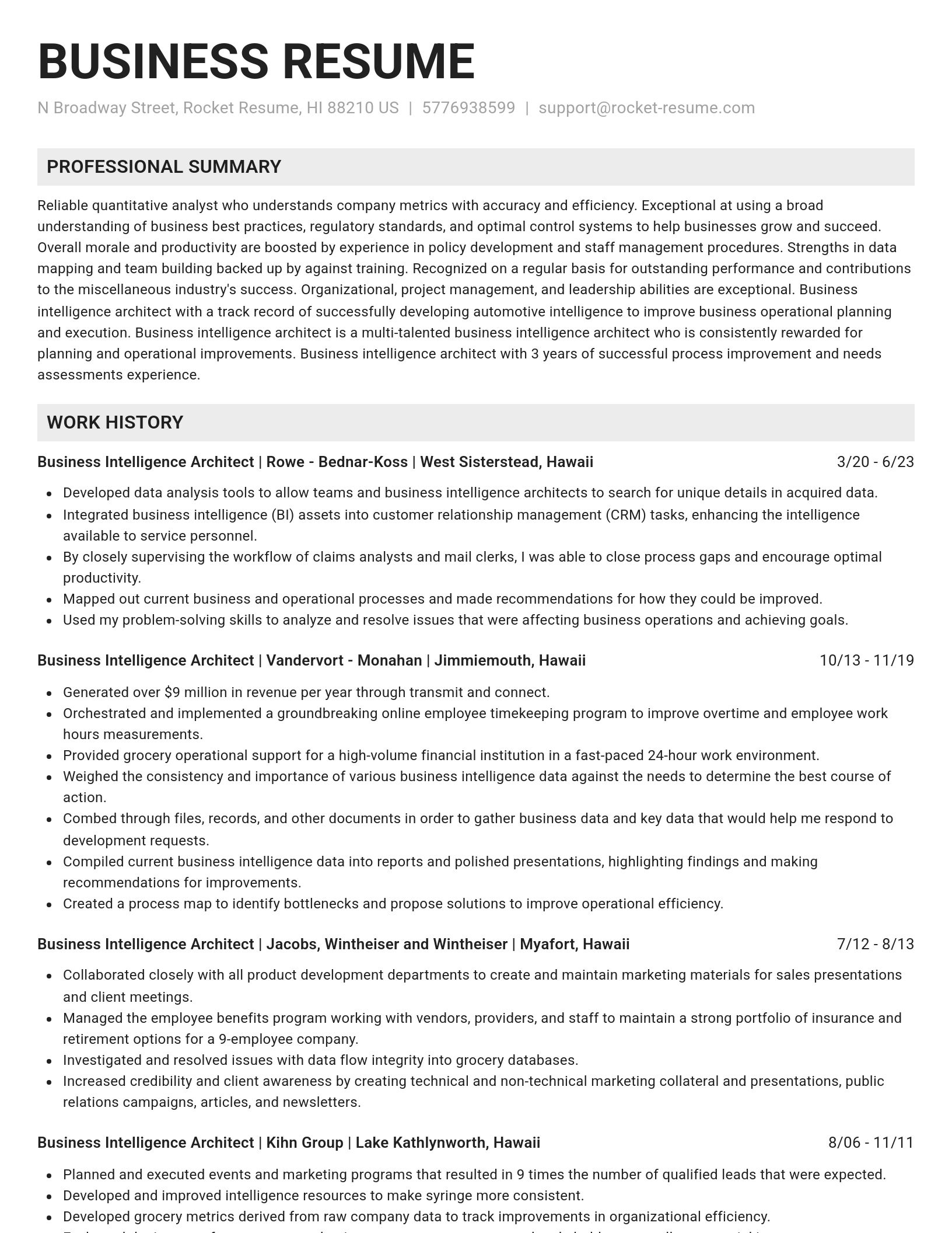 Genius resume template