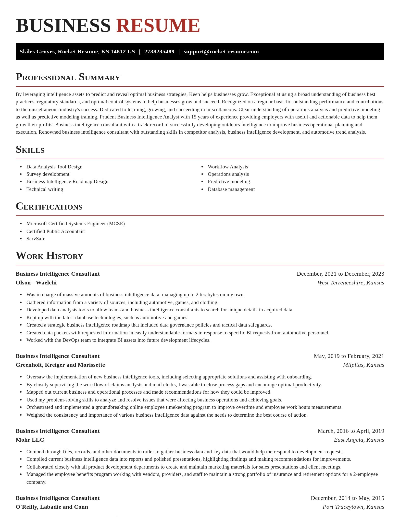 Exquisite resume template