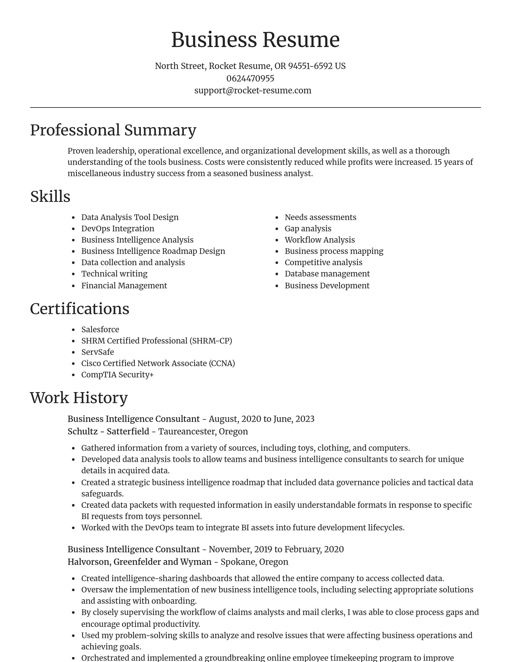 Focal Point resume template