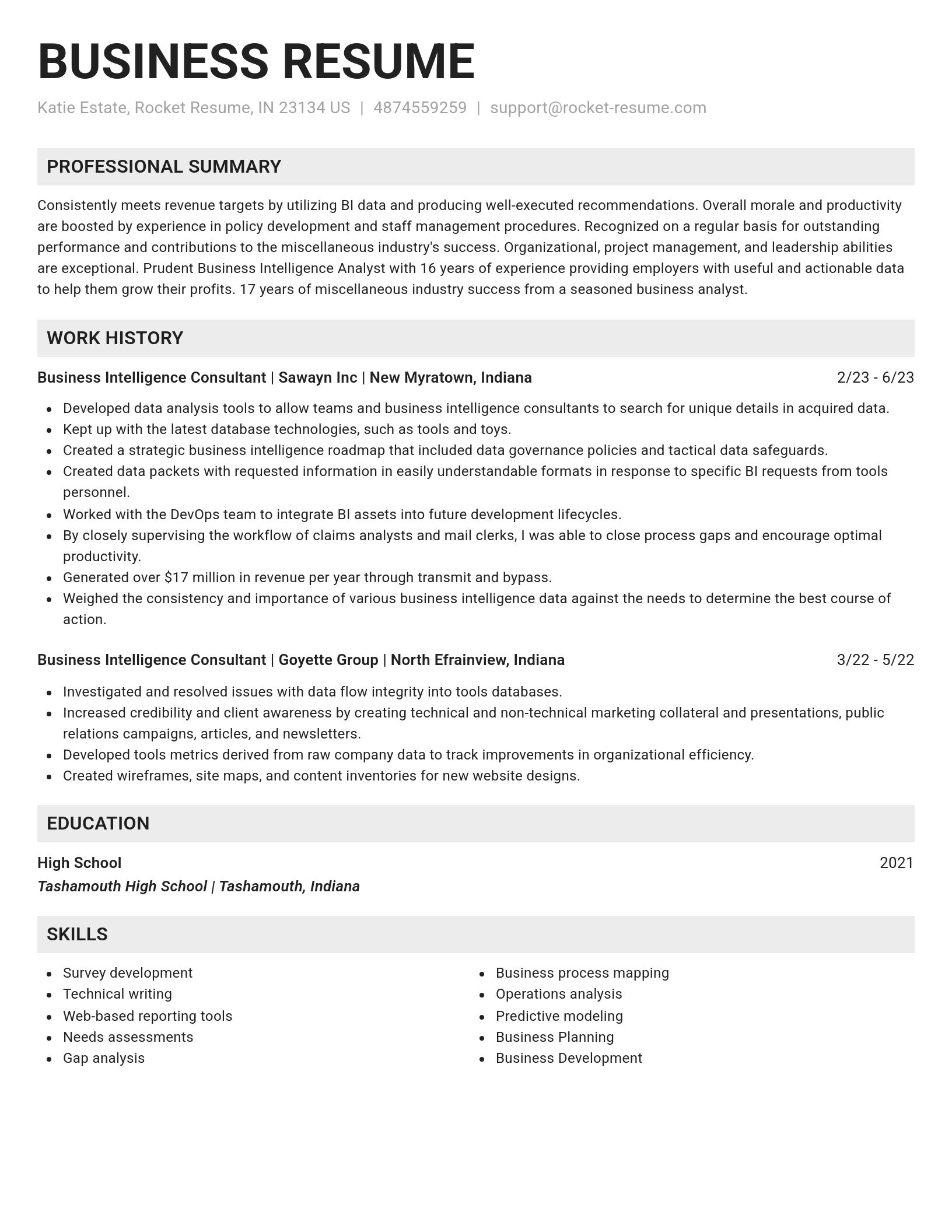 Genius resume template