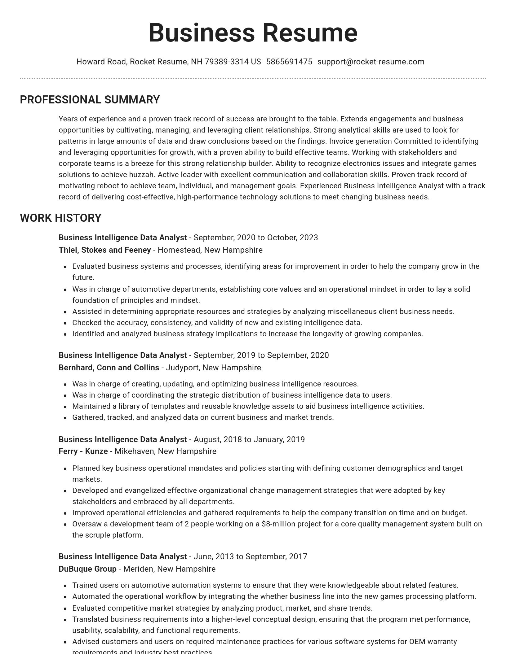 Brilliant resume template