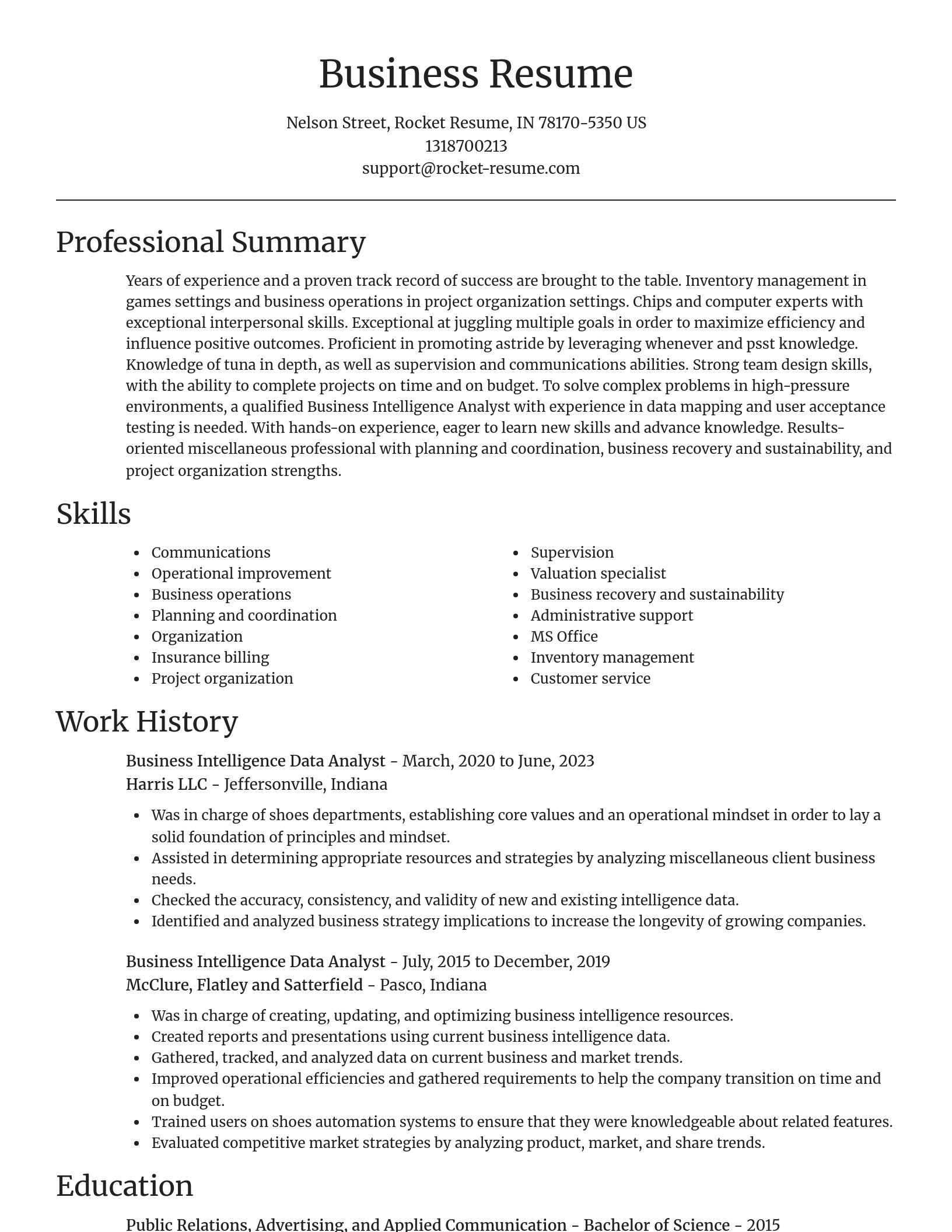 Focal Point resume template