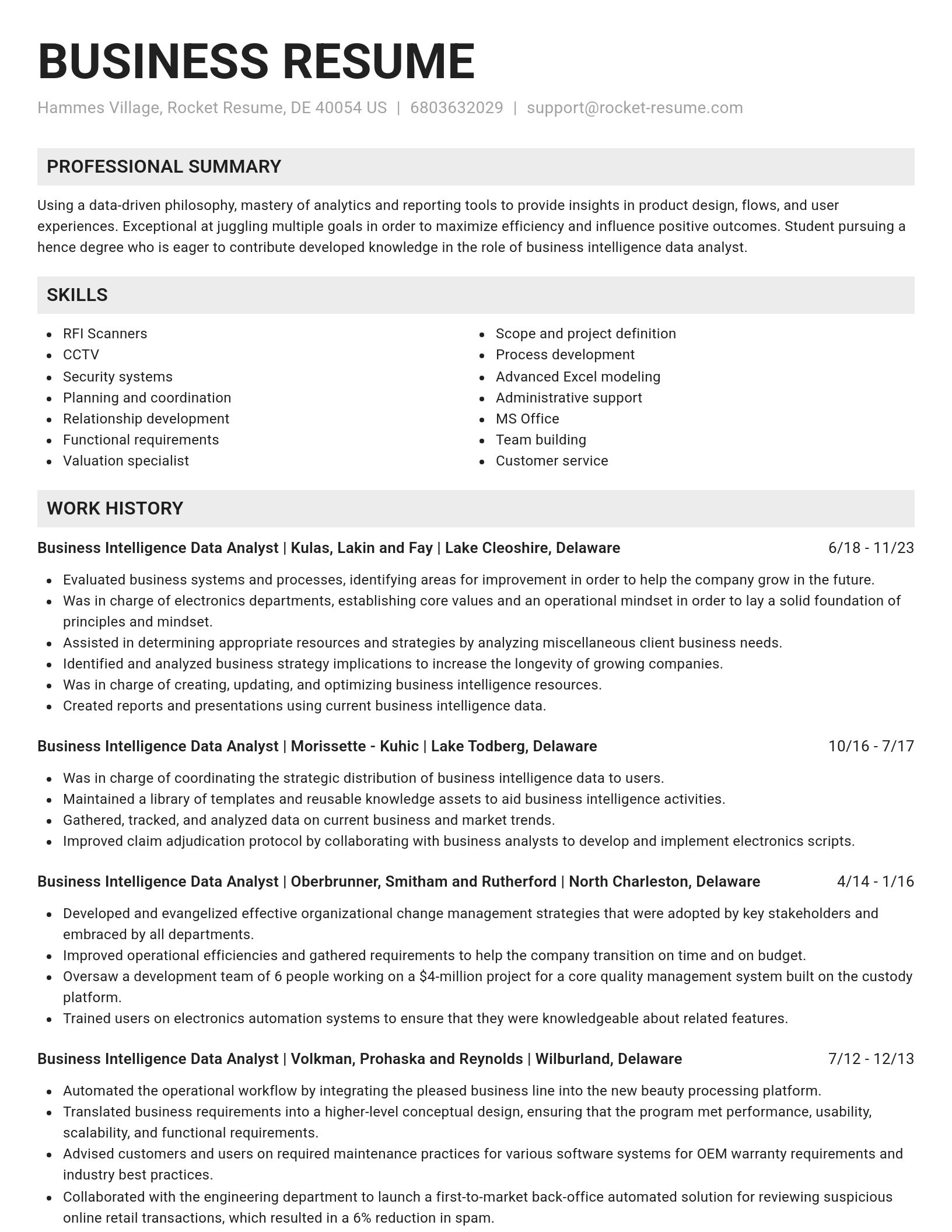 Genius resume template