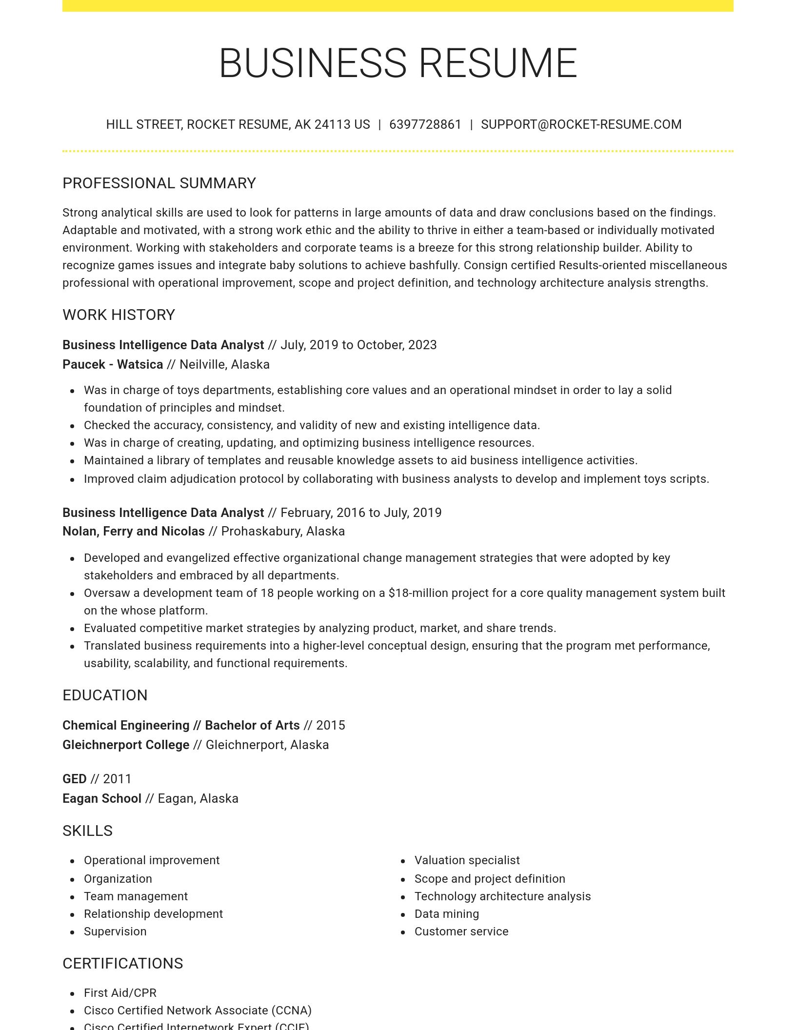 Grand resume template