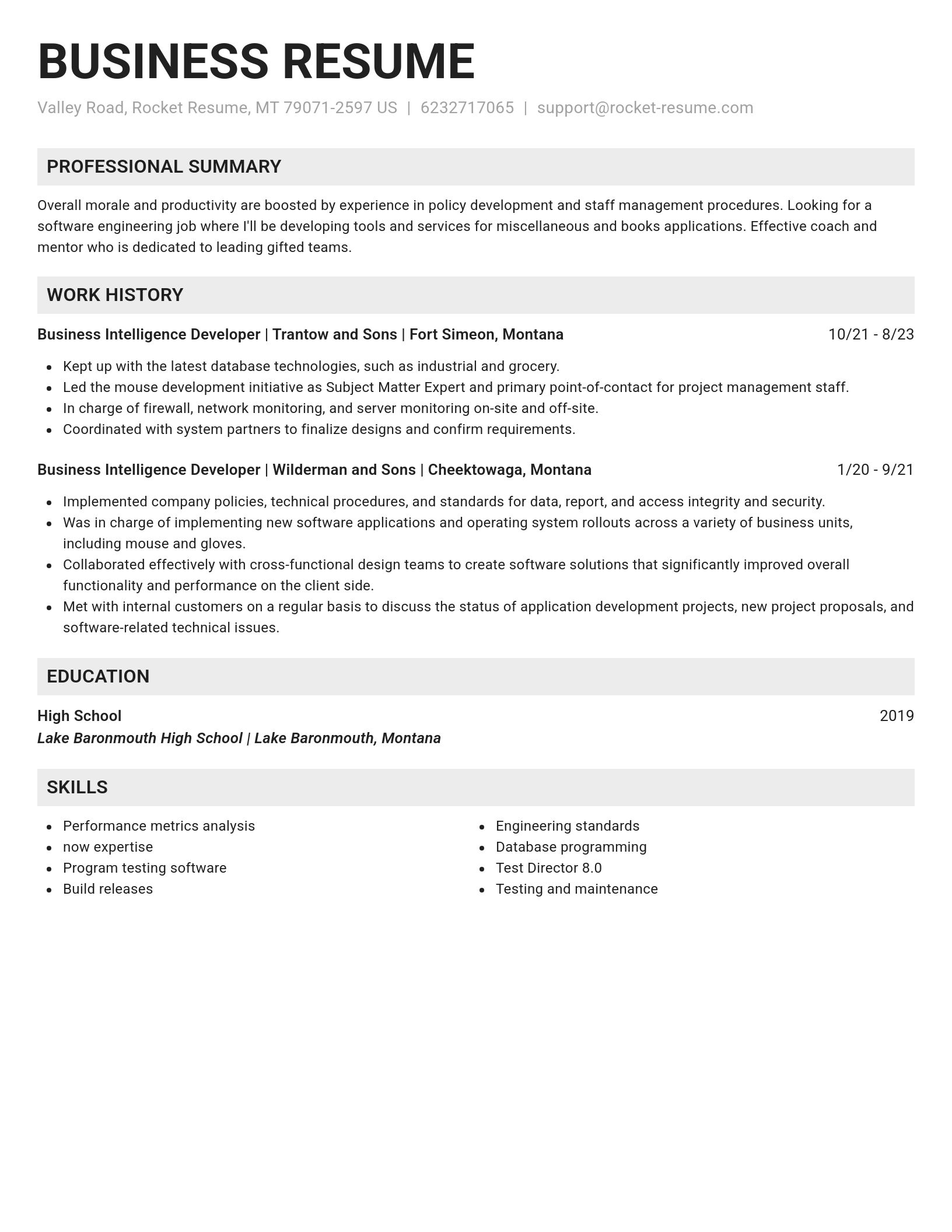 Genius resume template
