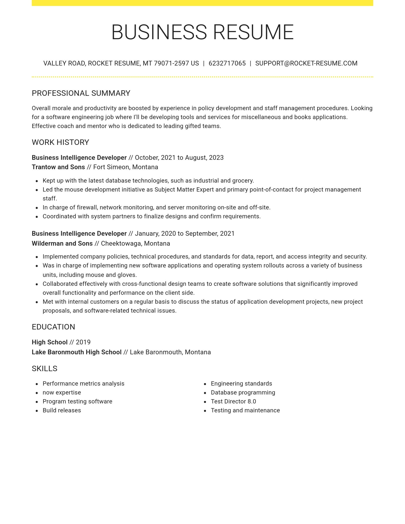 Grand resume template