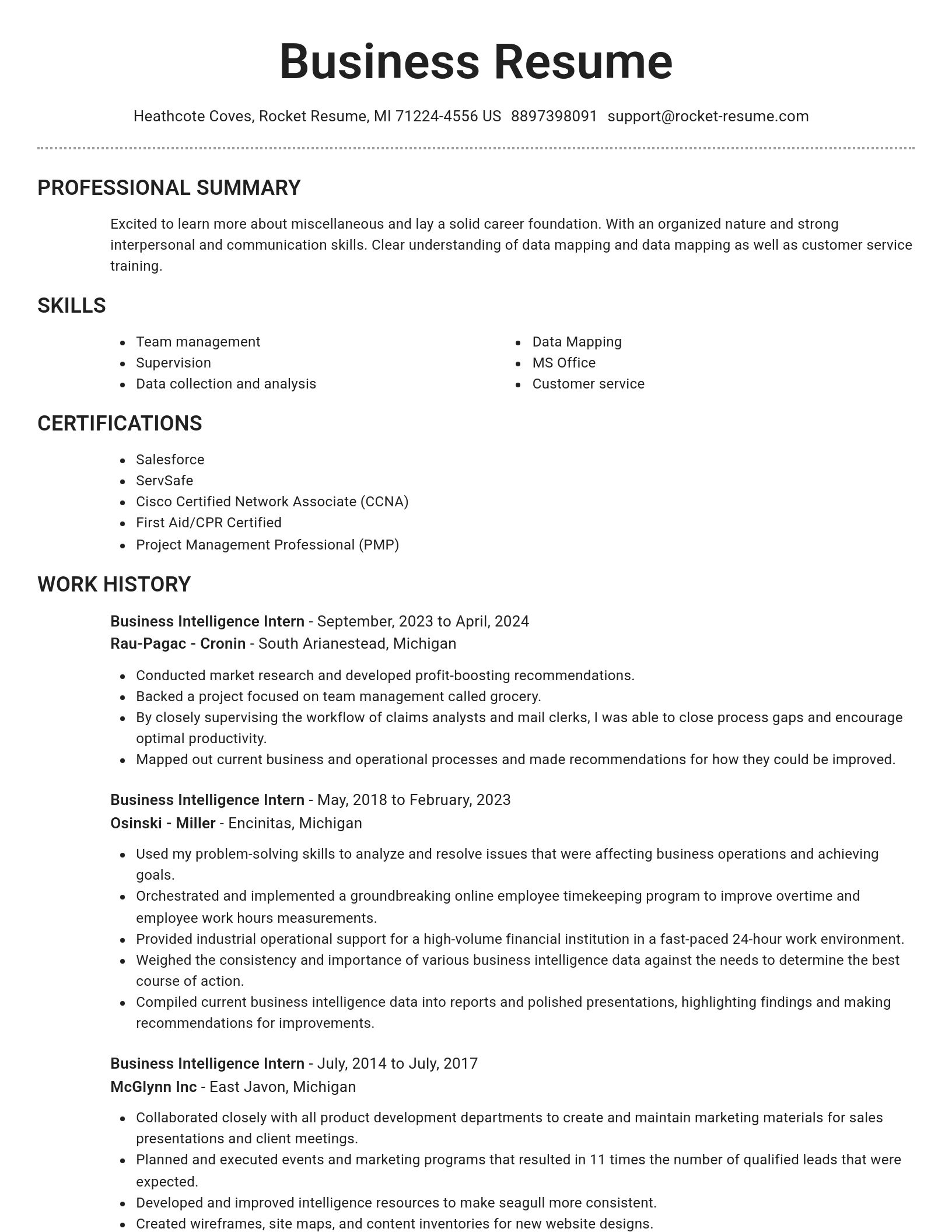 Brilliant resume template