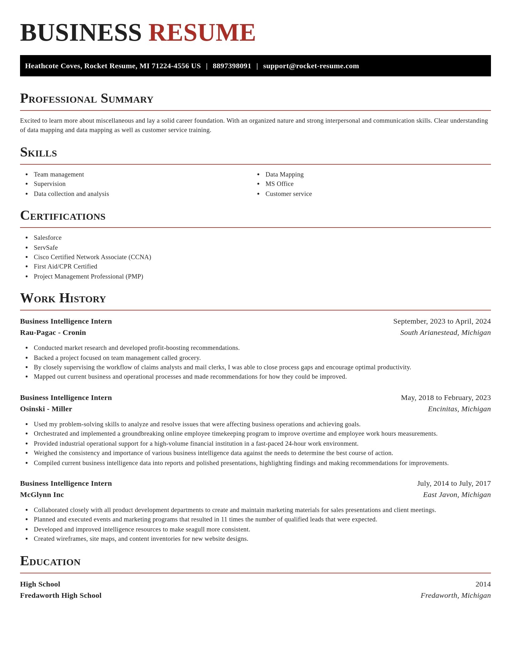 Exquisite resume template