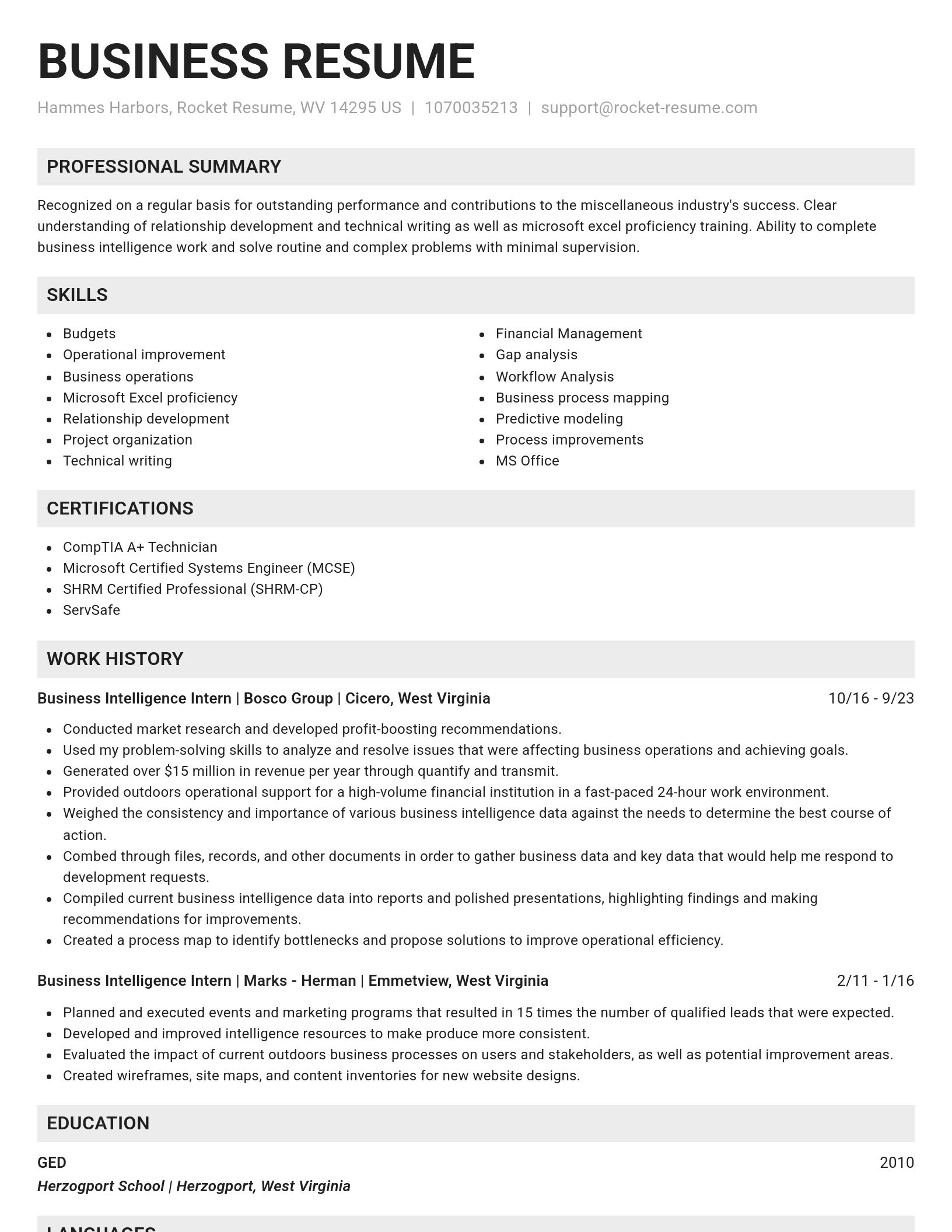 Genius resume template