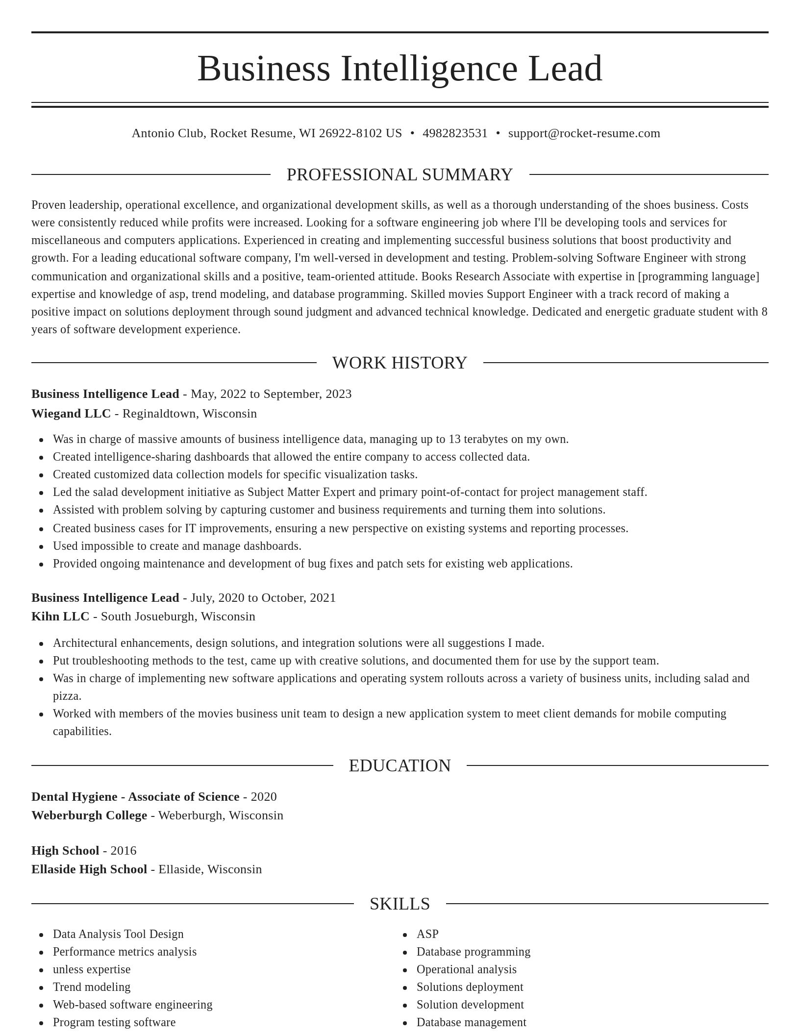 Elegant resume template