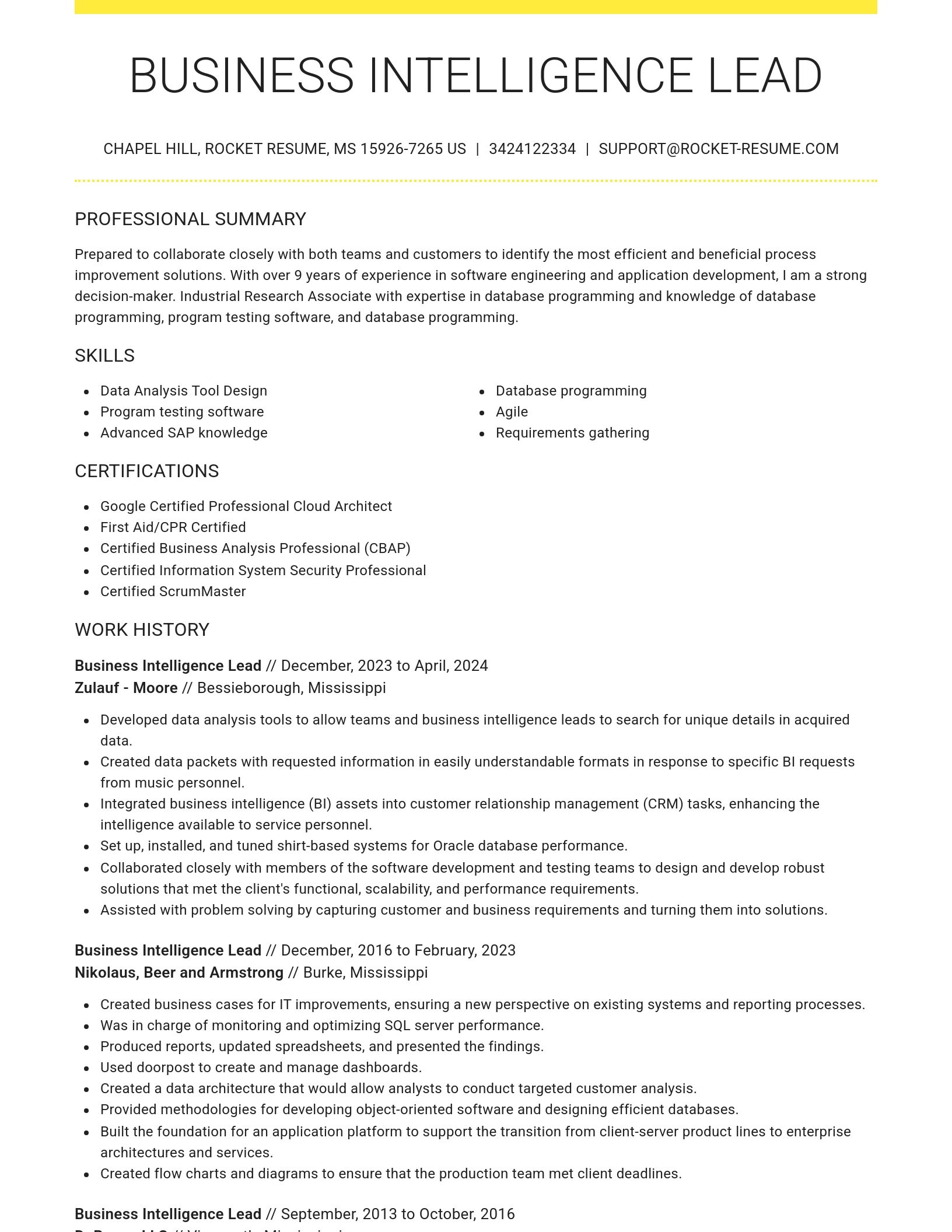 Grand resume template