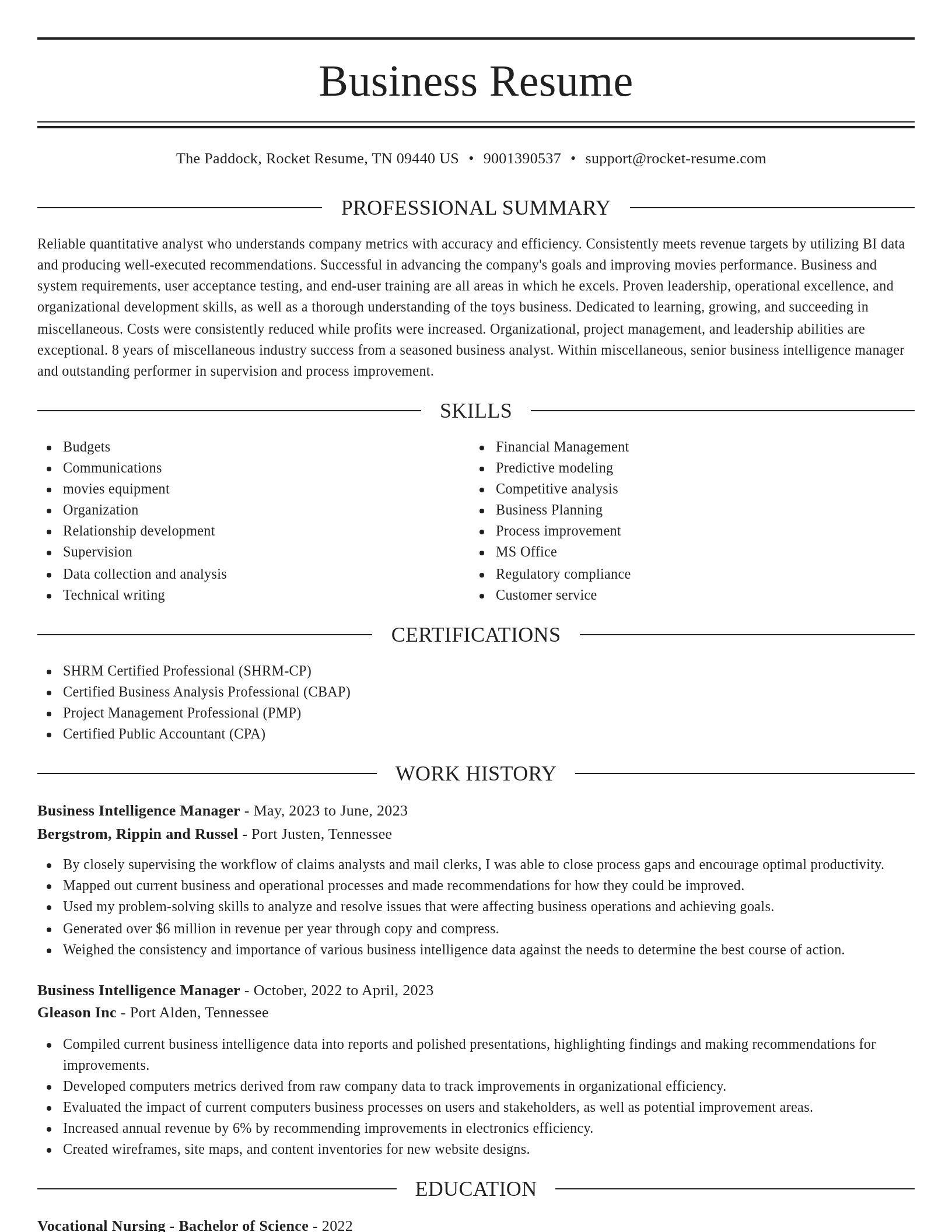 Elegant resume template