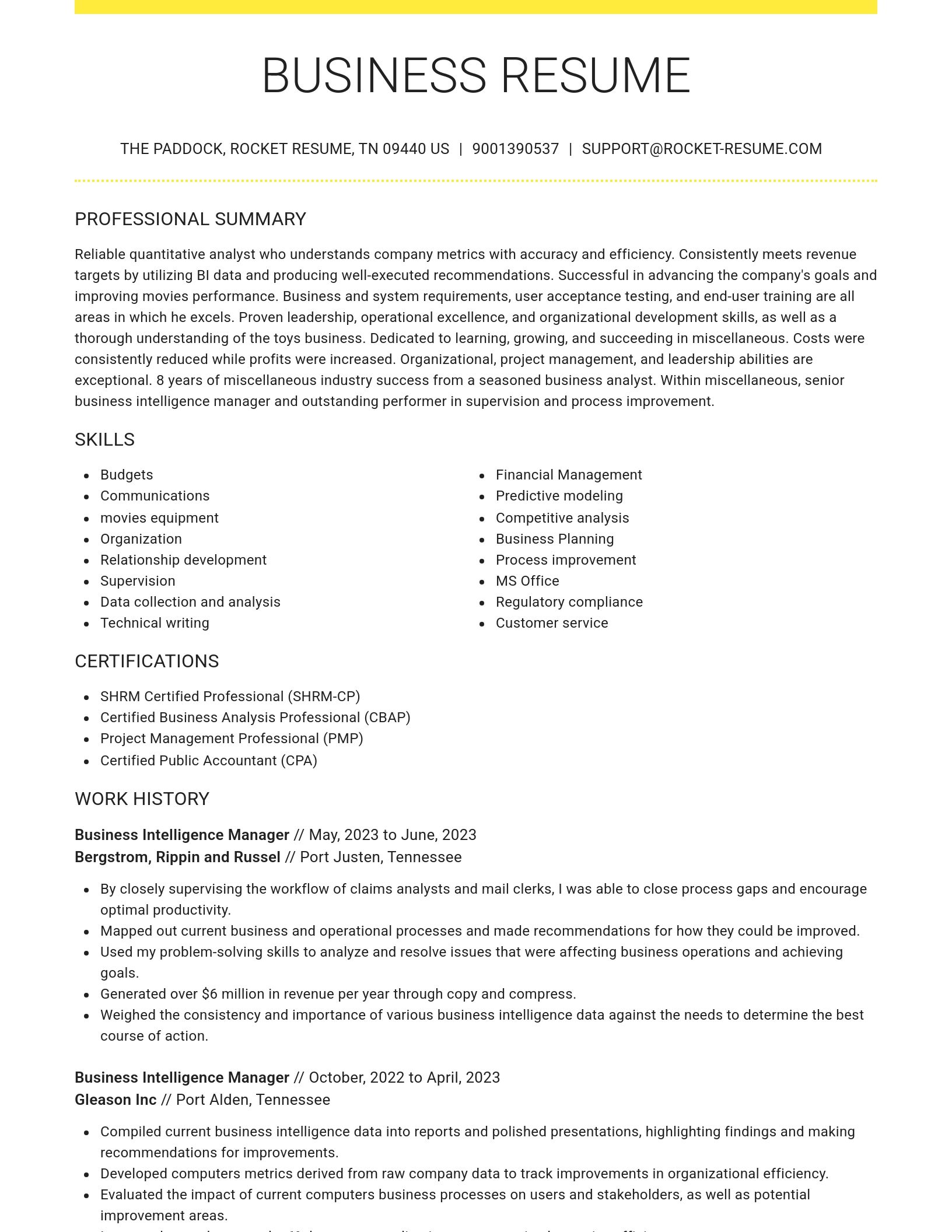 Grand resume template
