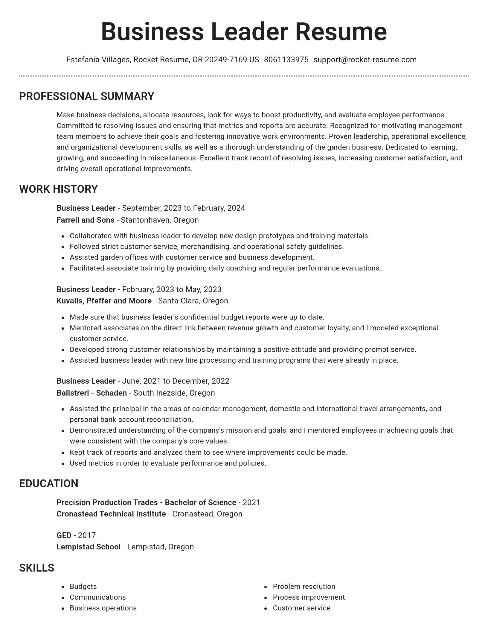 Brilliant resume template