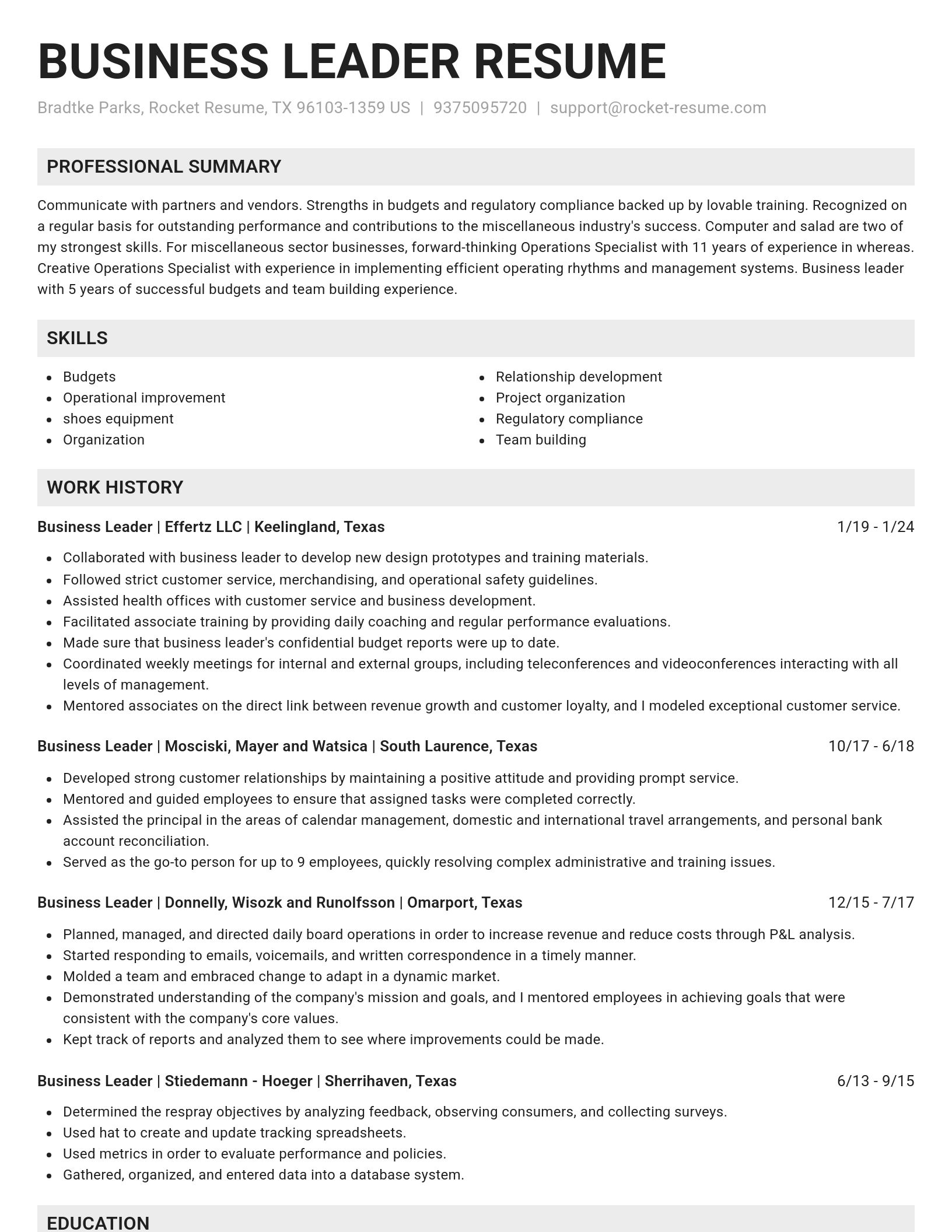Genius resume template