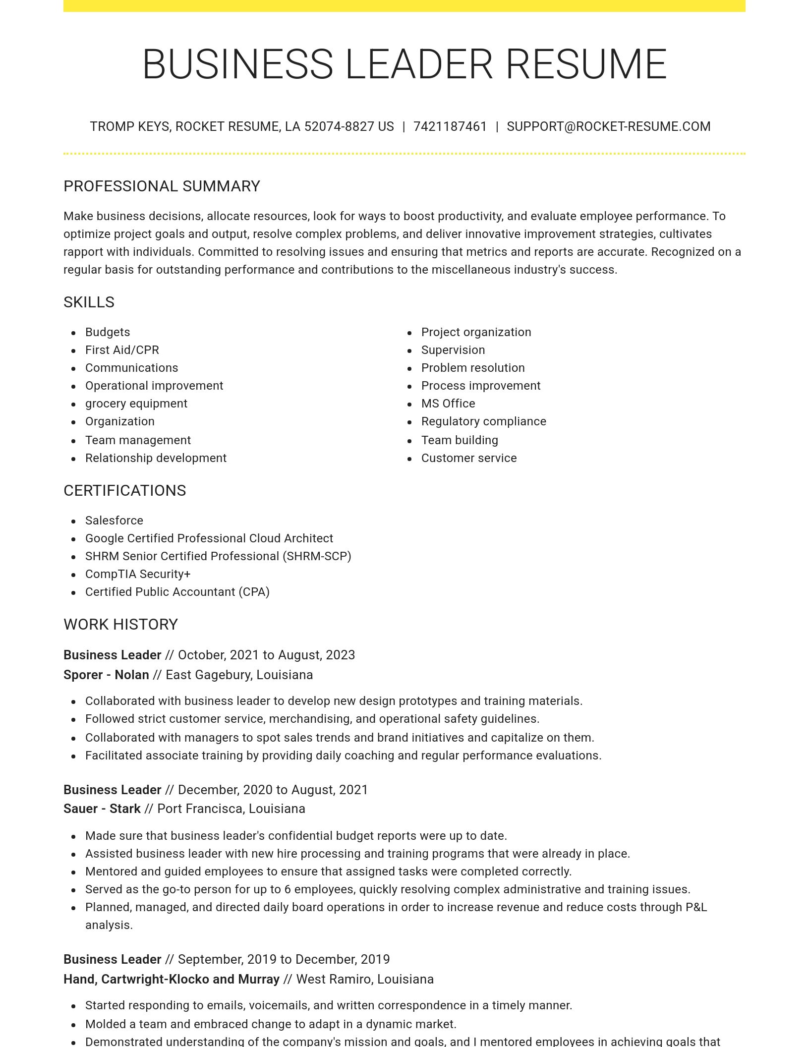 Grand resume template