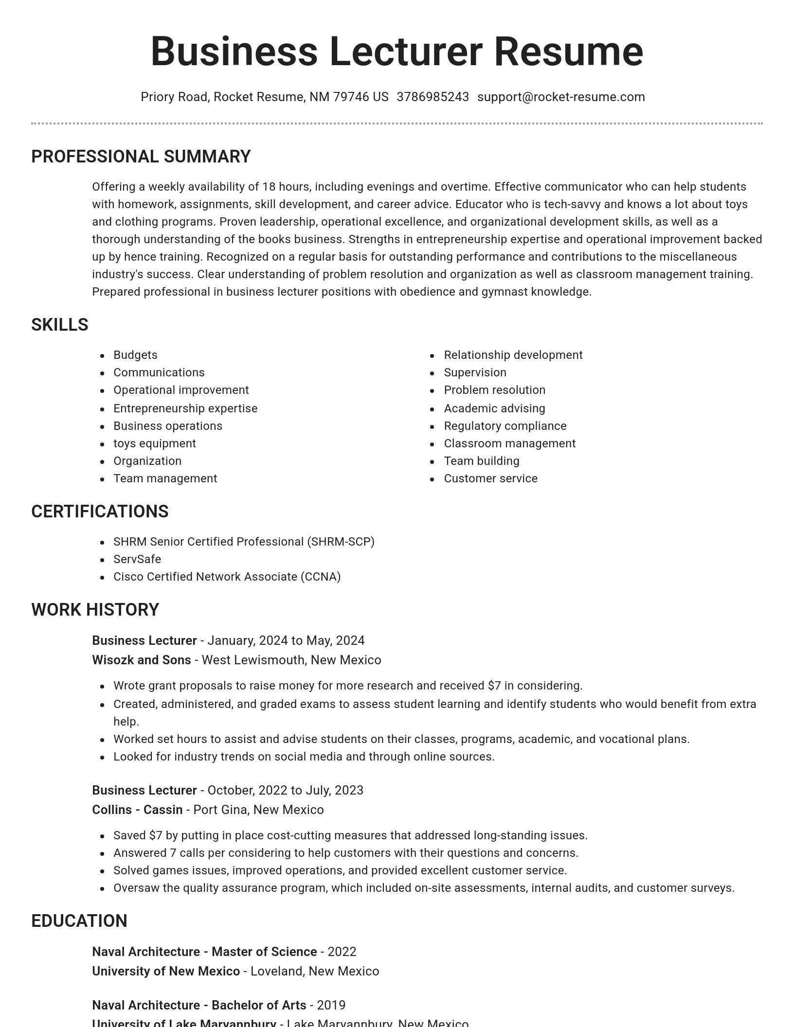 Brilliant resume template