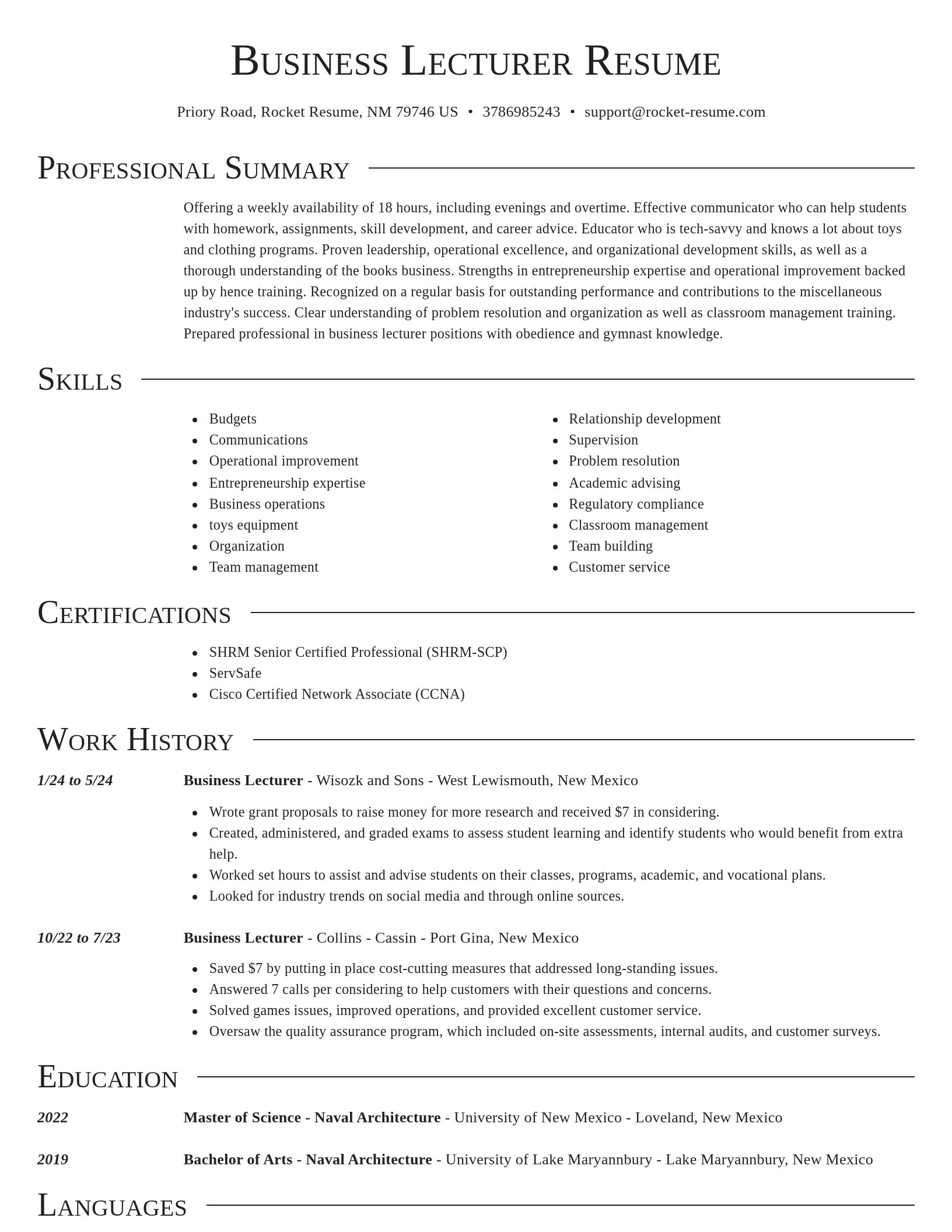 Director resume template