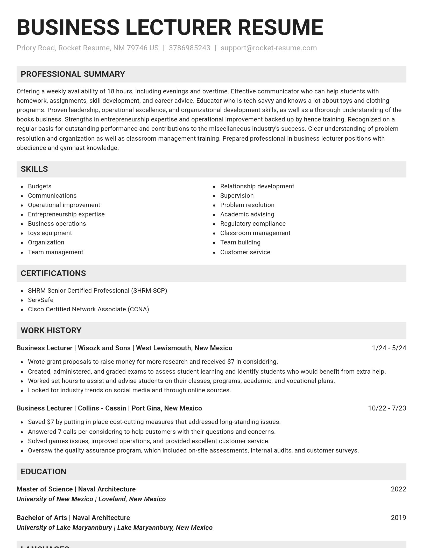 Genius resume template