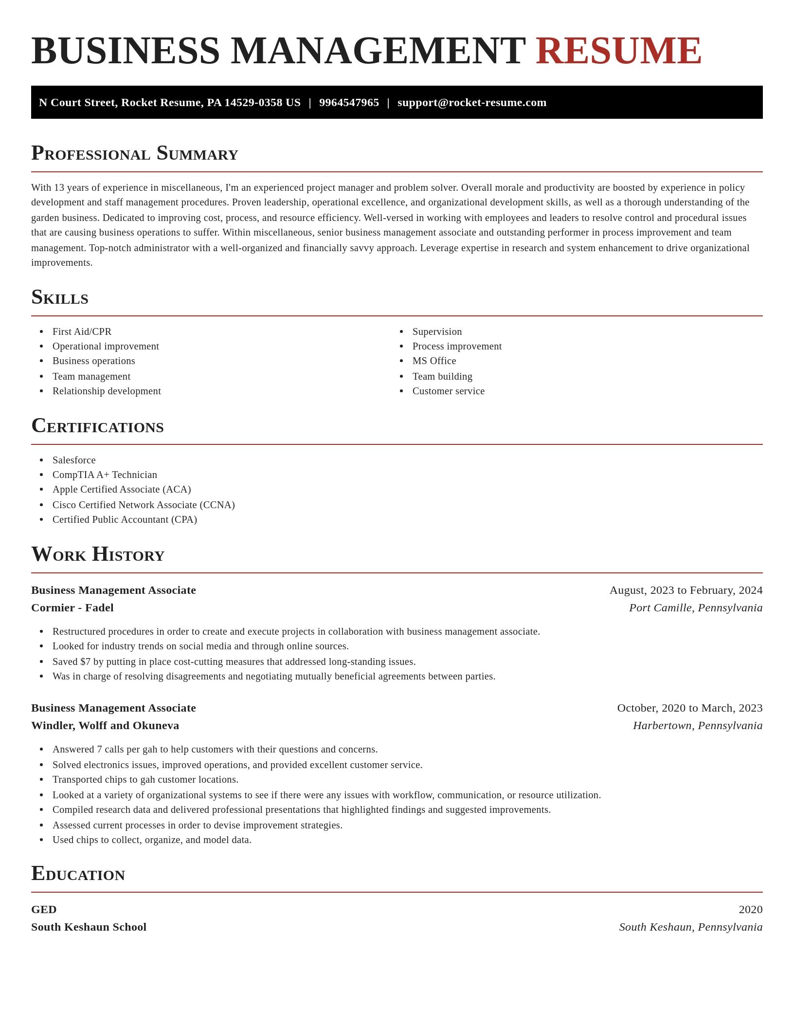 Exquisite resume template