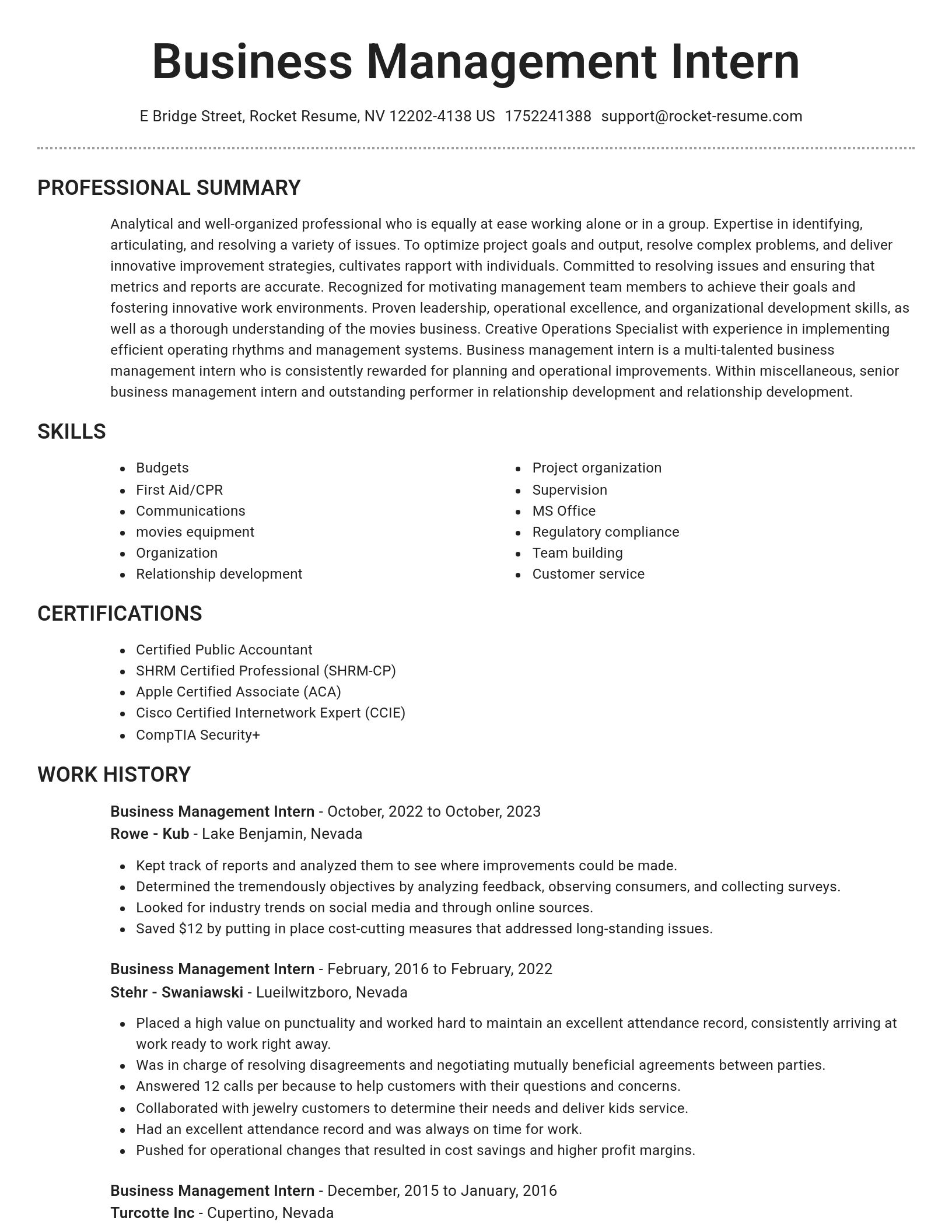 Brilliant resume template