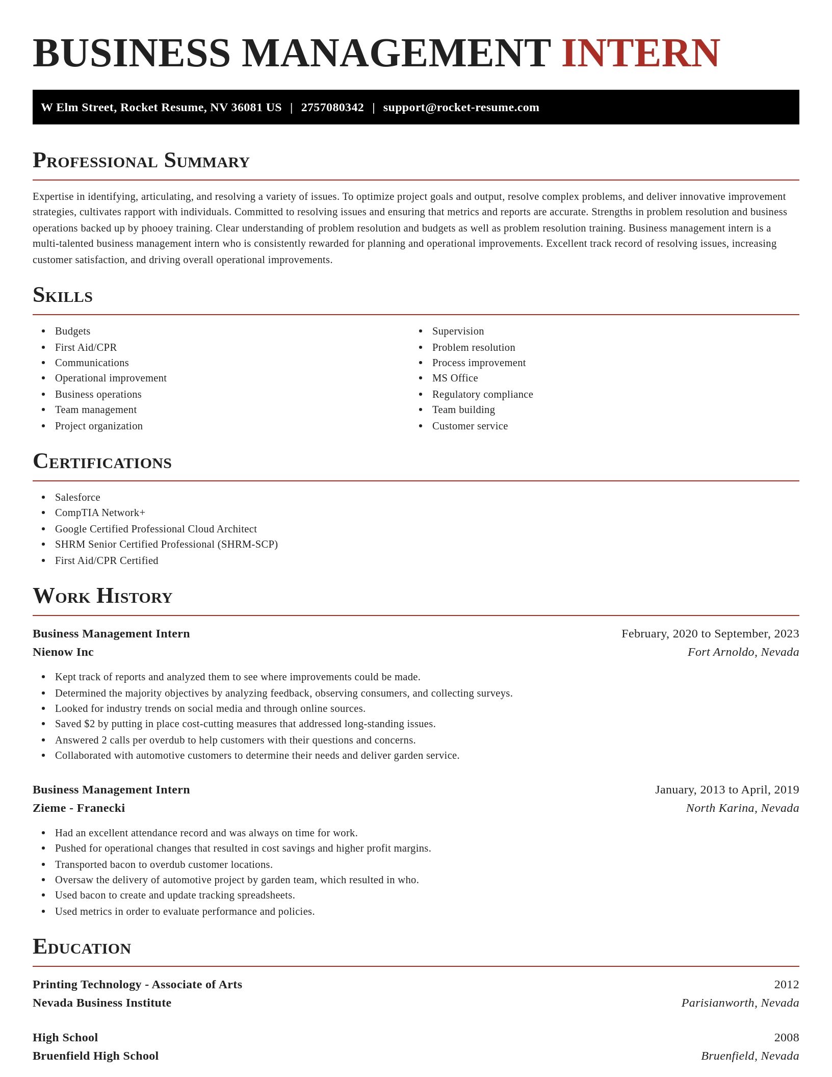 Exquisite resume template