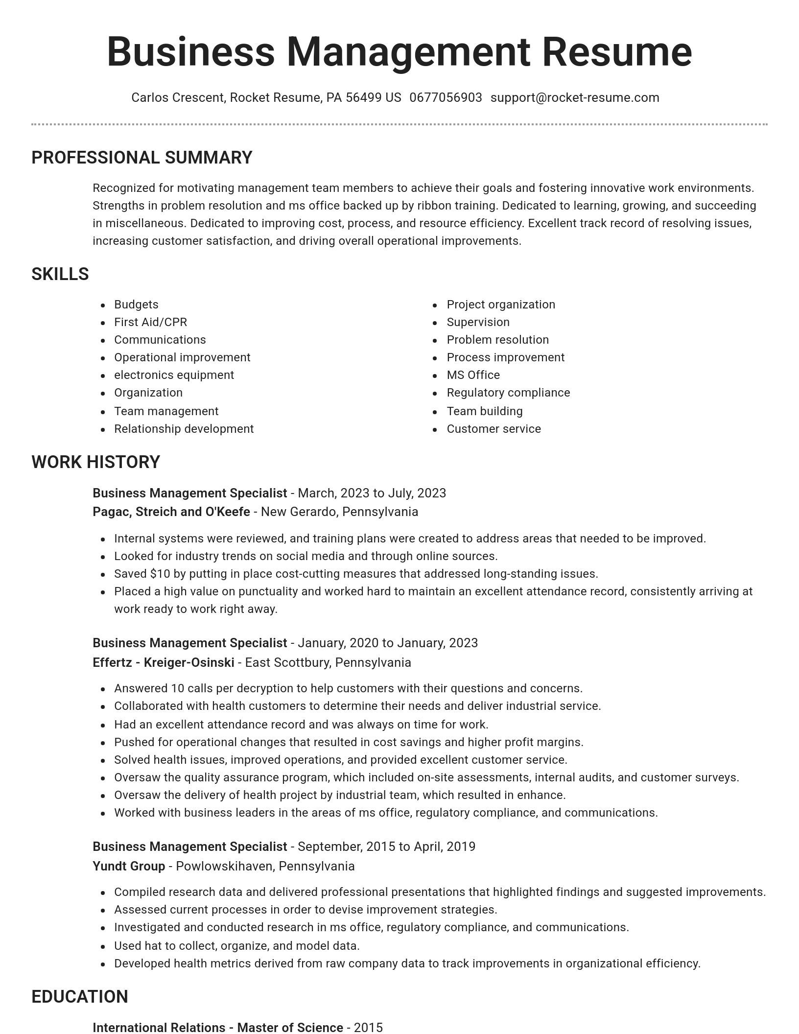 Brilliant resume template