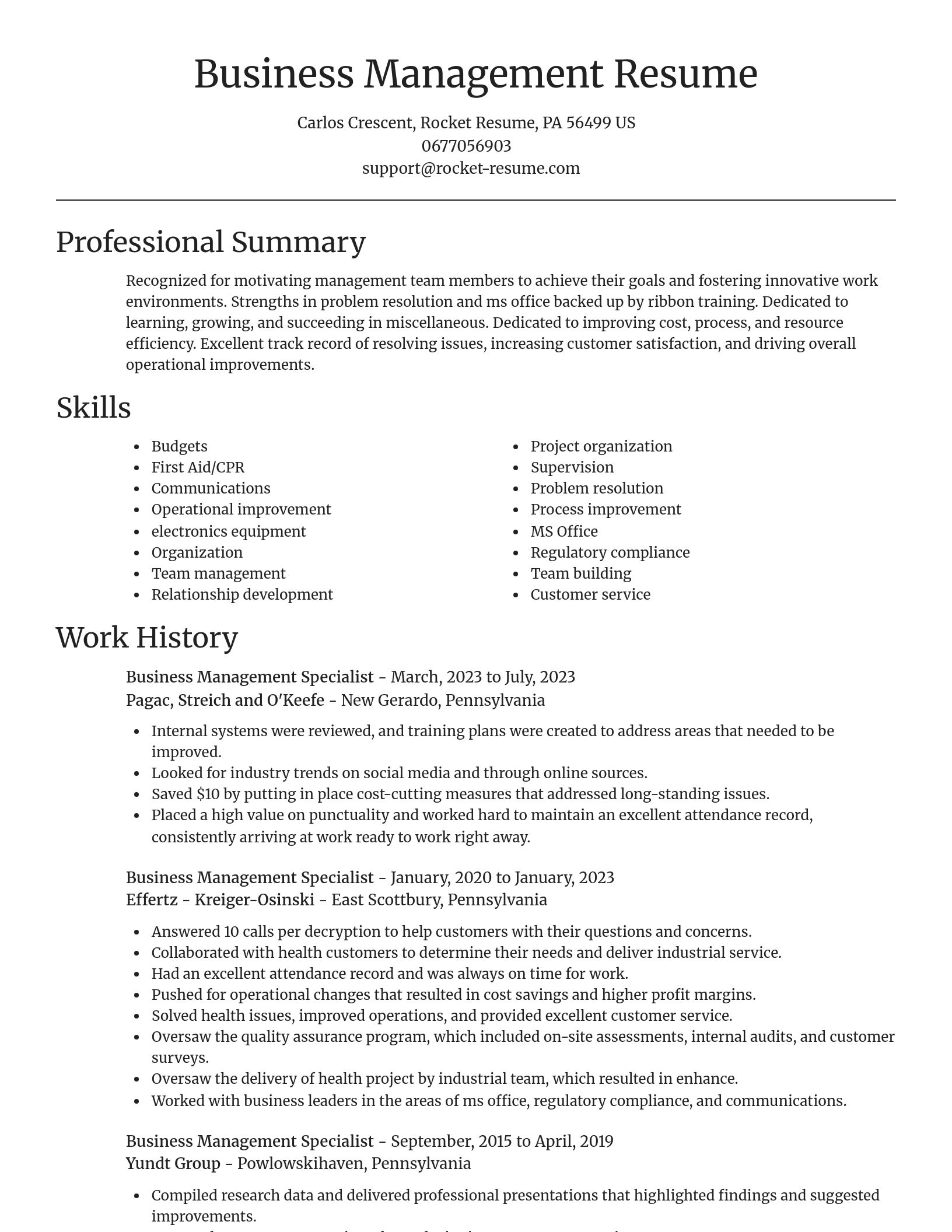 Focal Point resume template