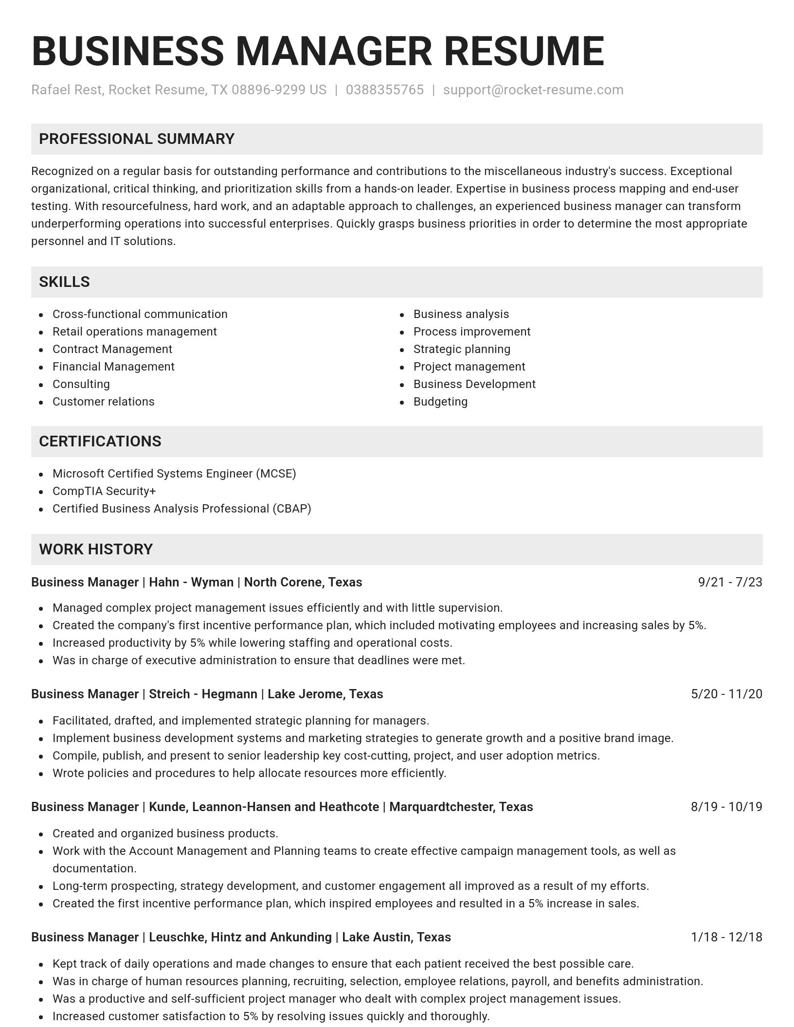 Genius resume template
