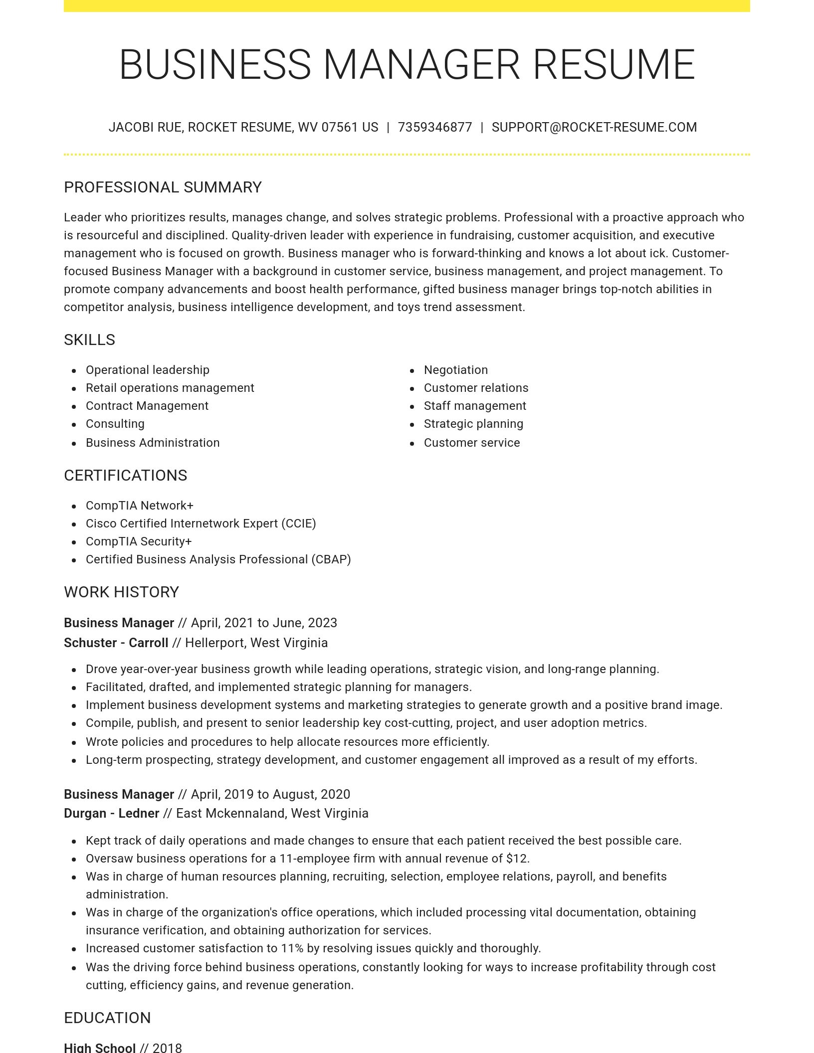 Grand resume template
