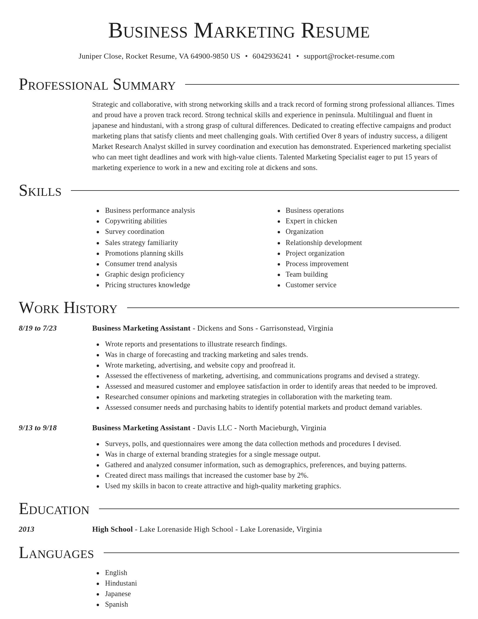 Director resume template
