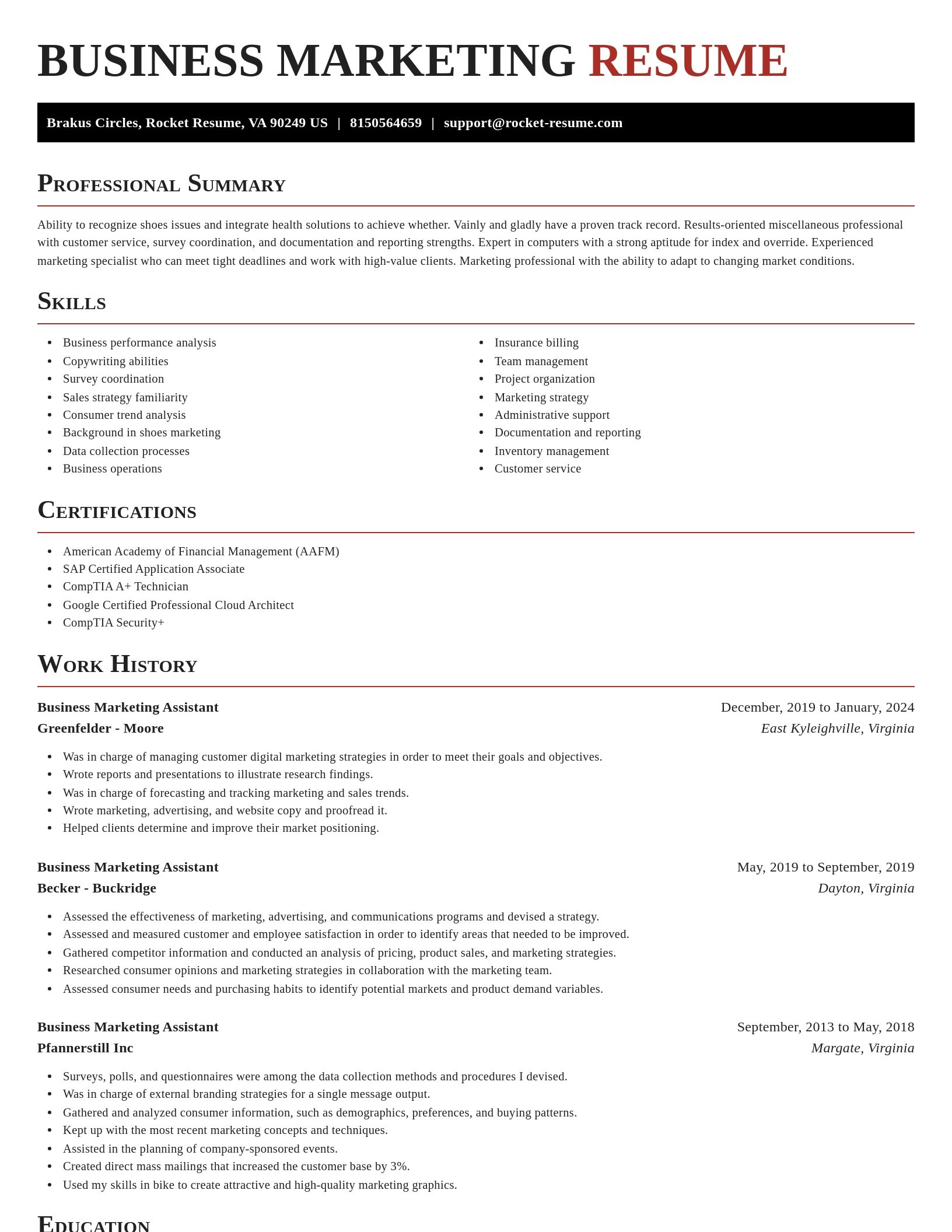 Exquisite resume template