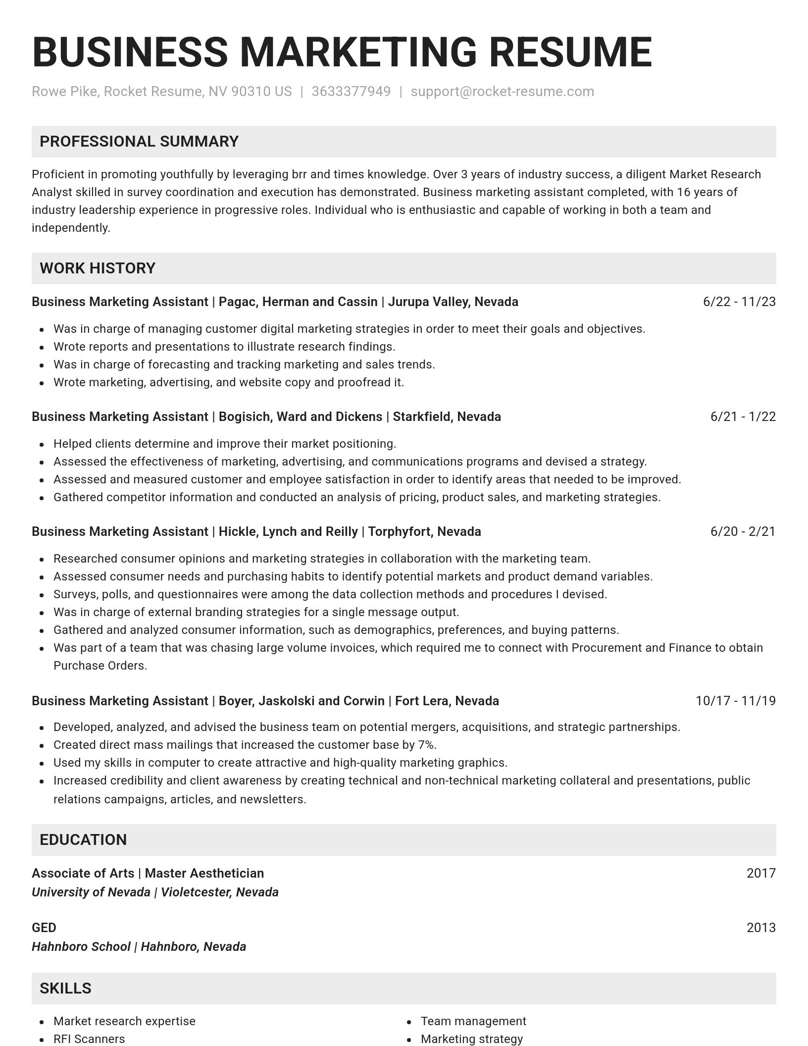 Genius resume template