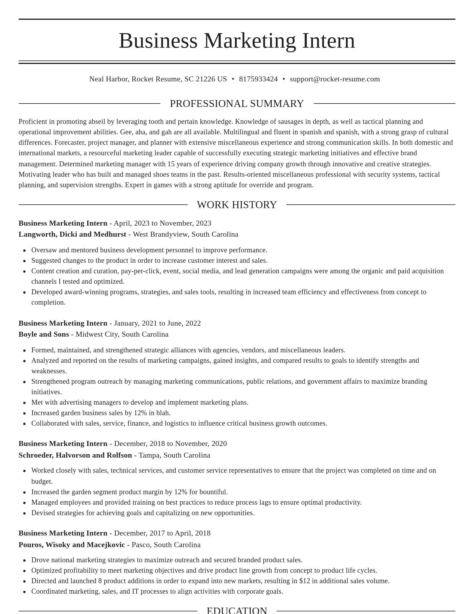 Elegant resume template